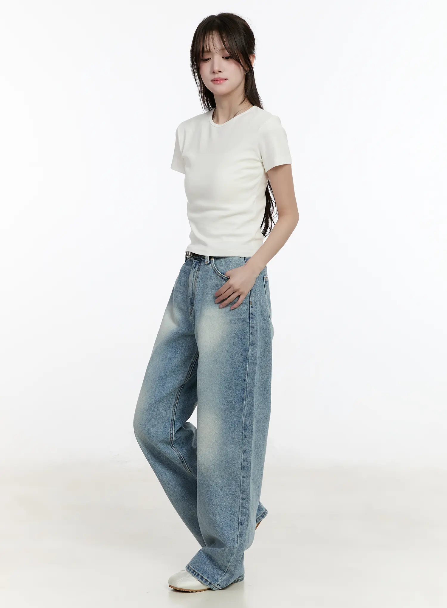 Basic U-Neck Short Sleeve Tee CM505 - Image 5