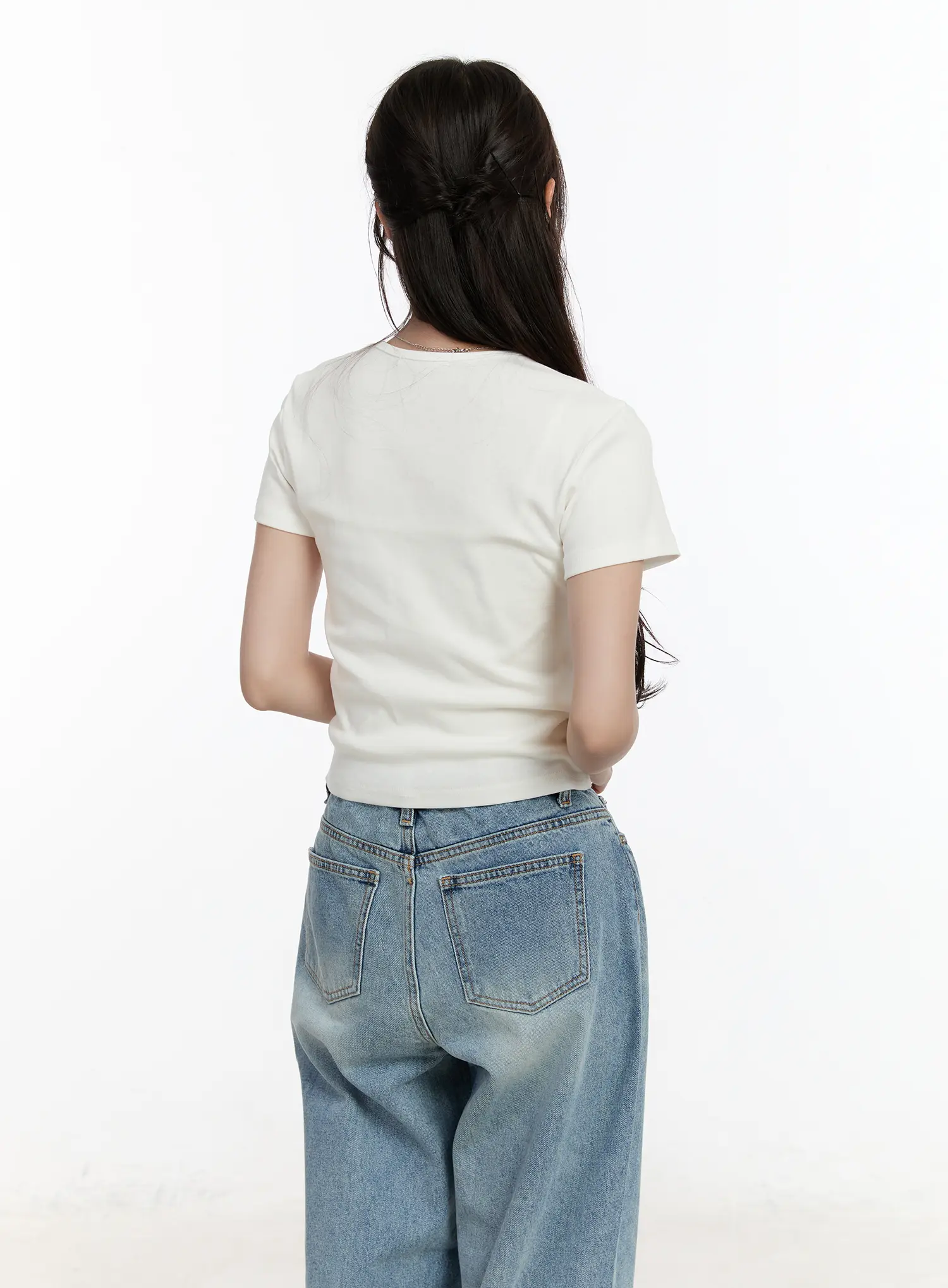Basic U-Neck Short Sleeve Tee CM505 - Image 7