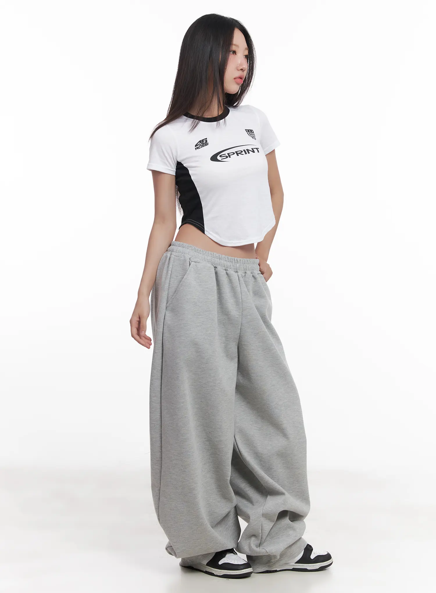 Basic Wide-Fit Sweatpants CU517 - Image 4