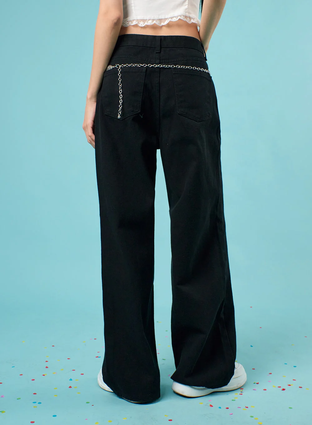 Basic Wide-Leg Pants IJ430 - Image 5