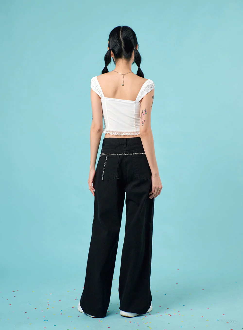 Basic Wide-Leg Pants IJ430 - Image 7