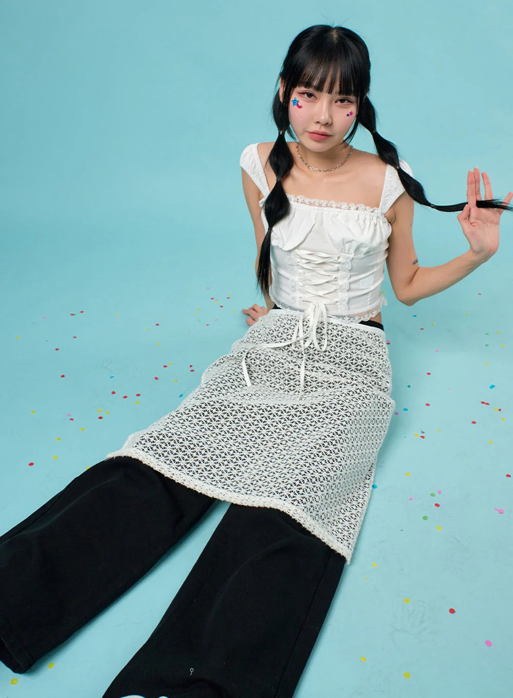 Basic Wide-Leg Pants IJ430 - Image 8