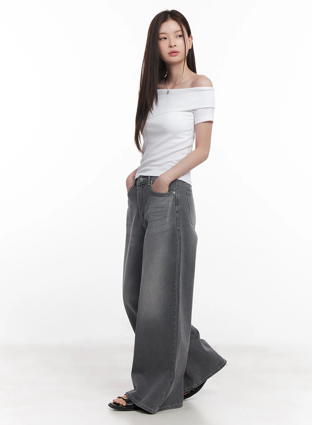 Beatriz Washed Wide-Leg Jeans CY519 - Image 4