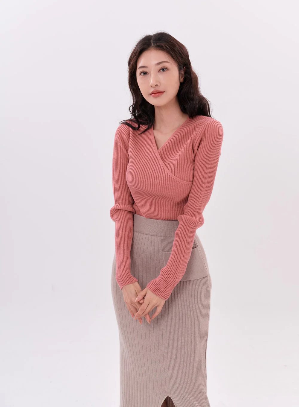 Bending Slit H-Line Long Skirt IS15 - Image 10