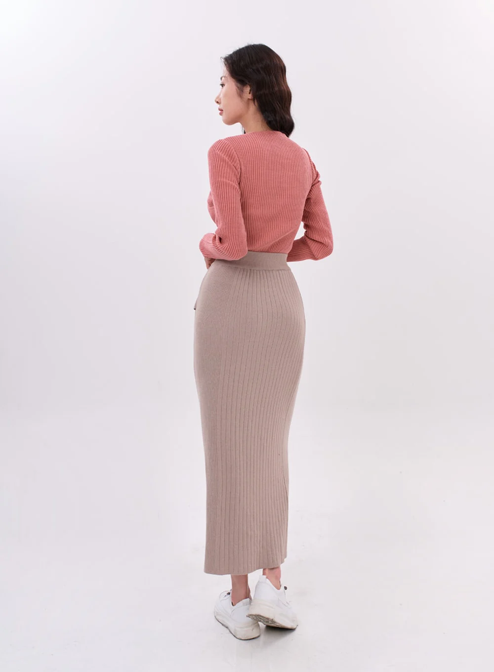 Bending Slit H-Line Long Skirt IS15 - Image 7