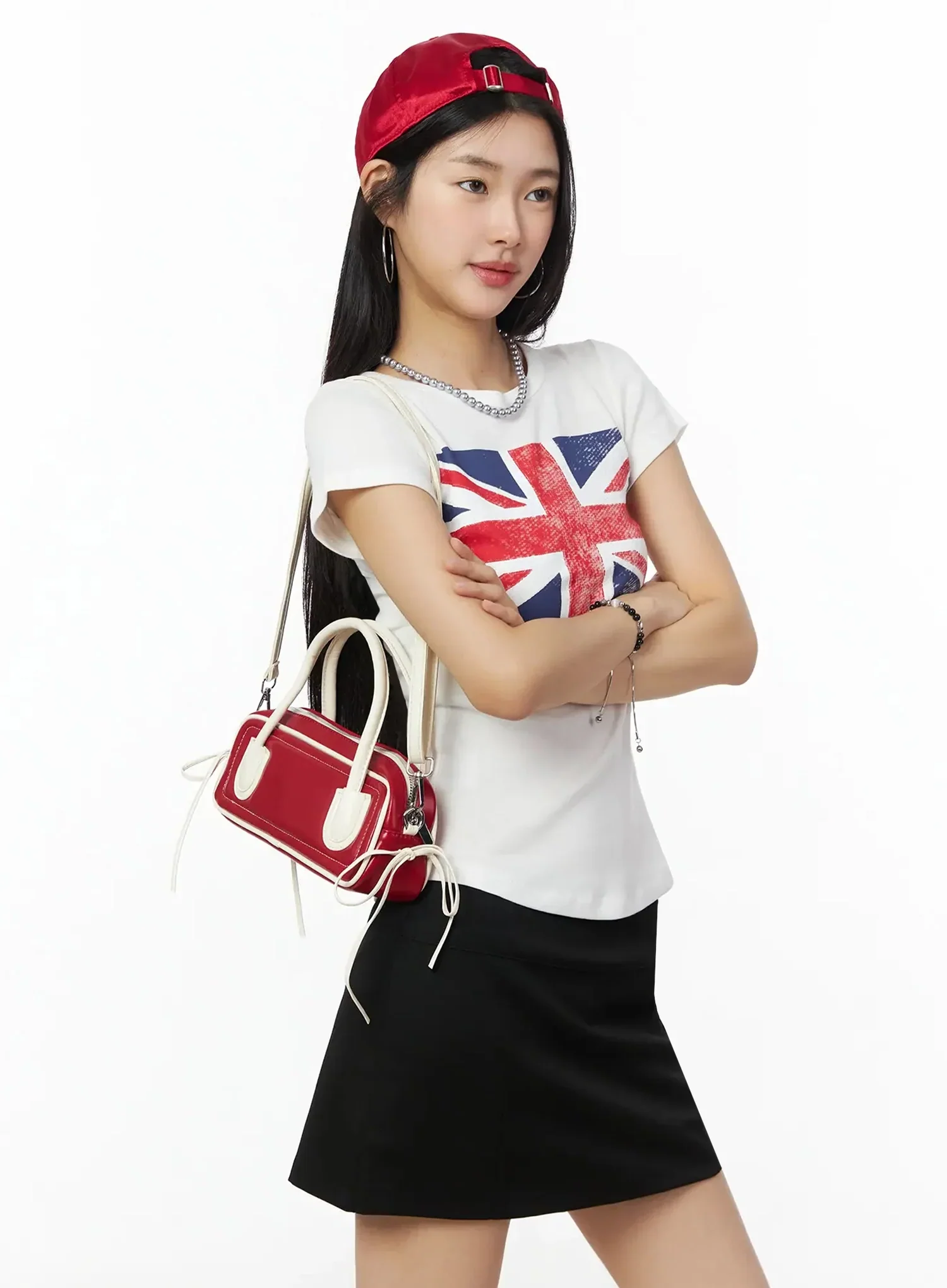 Bicolor Contrast Square Tote Bag IM530 - Image 4