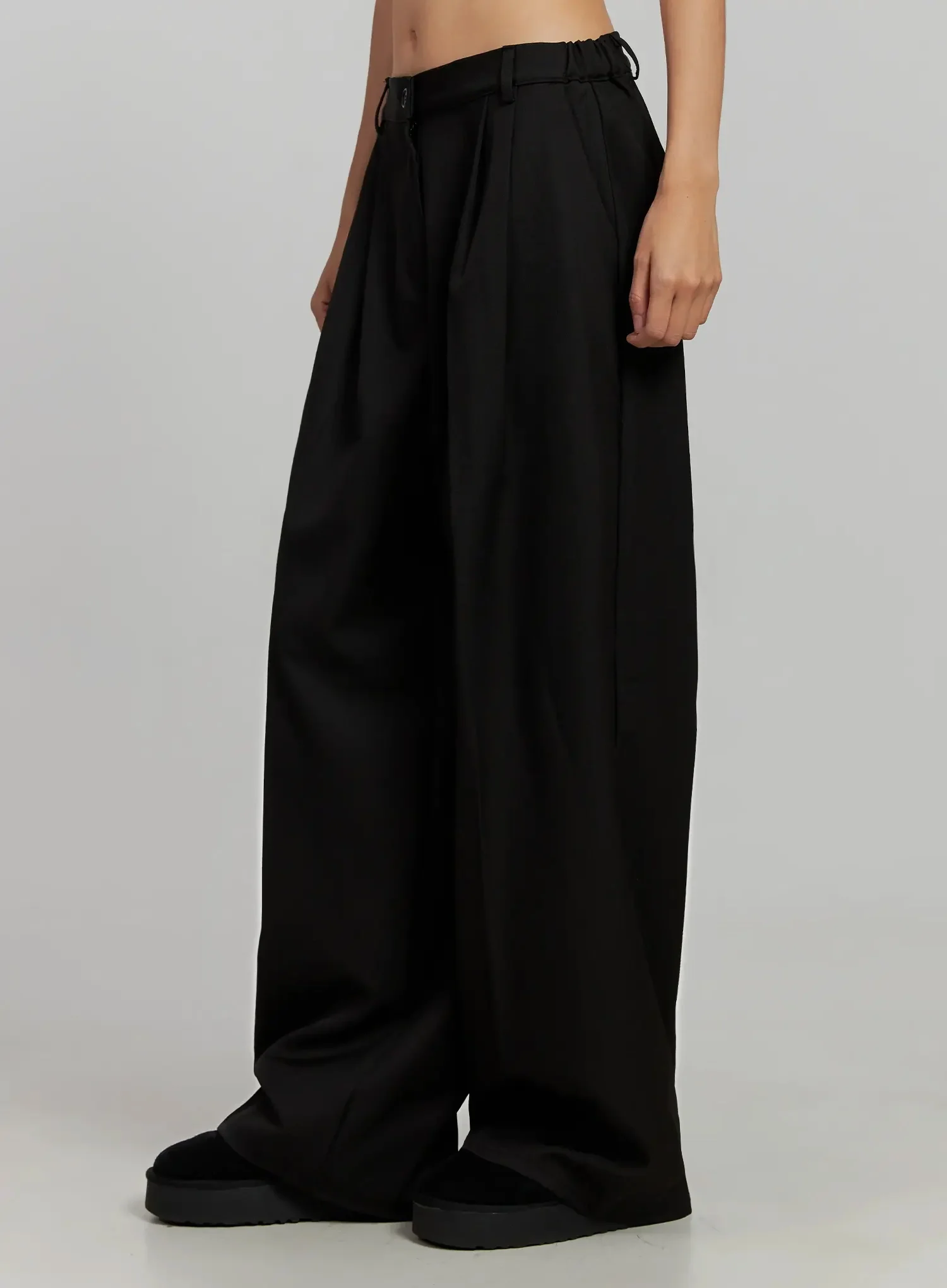 Black Oversized Slacks IJ505 - Image 12