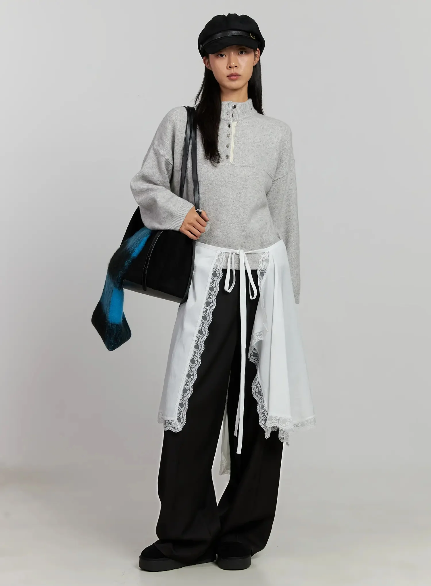 Black Oversized Slacks IJ505 - Image 3