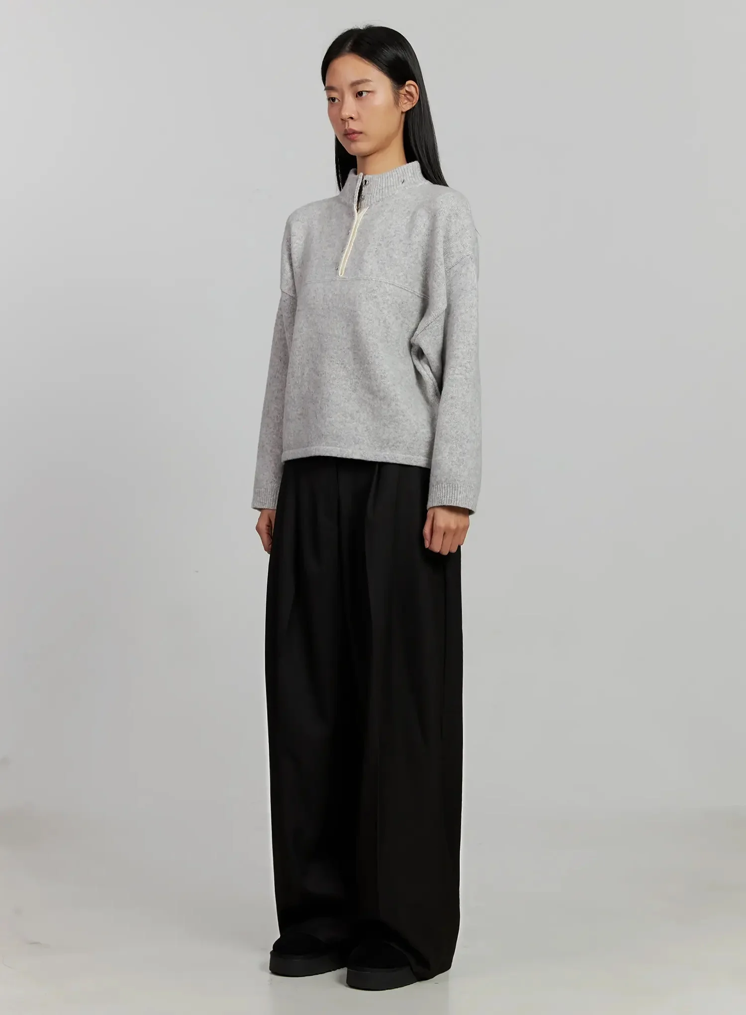 Black Oversized Slacks IJ505 - Image 7