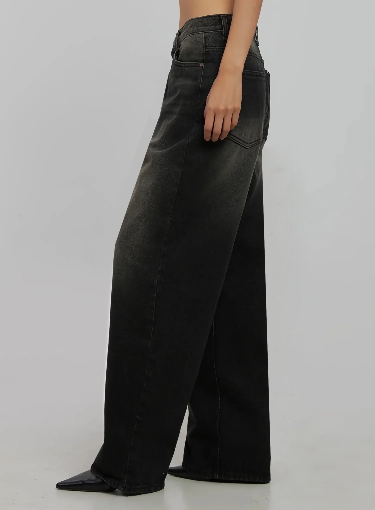 Blaire Dark Washed Wide Leg Jeans IJ509 - Image 10