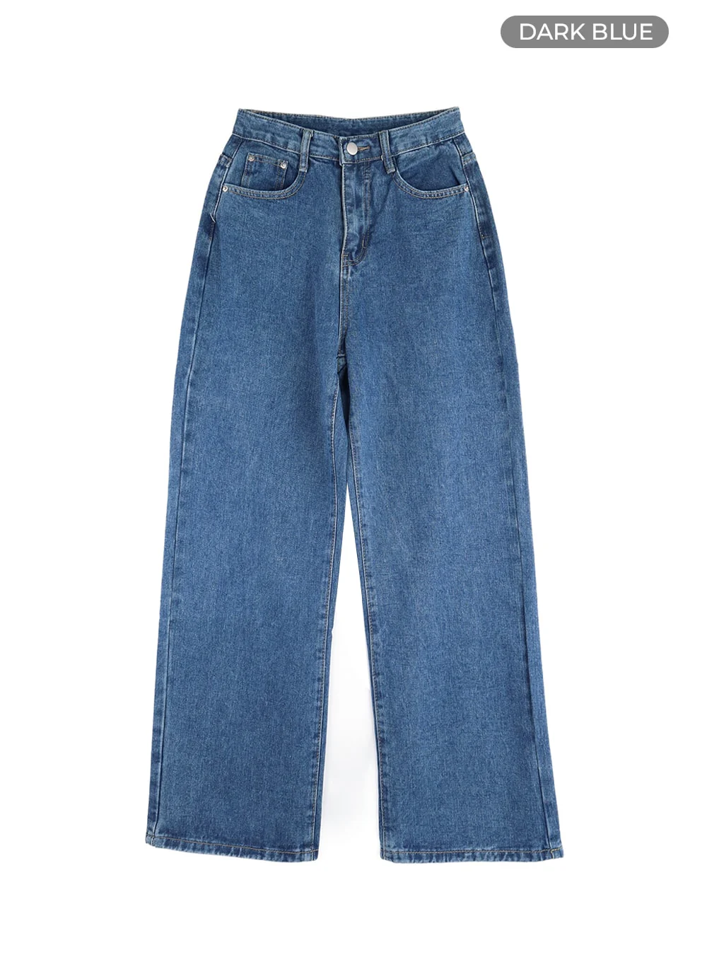 Blue Washed Straight Jeans OM408 - Image 10