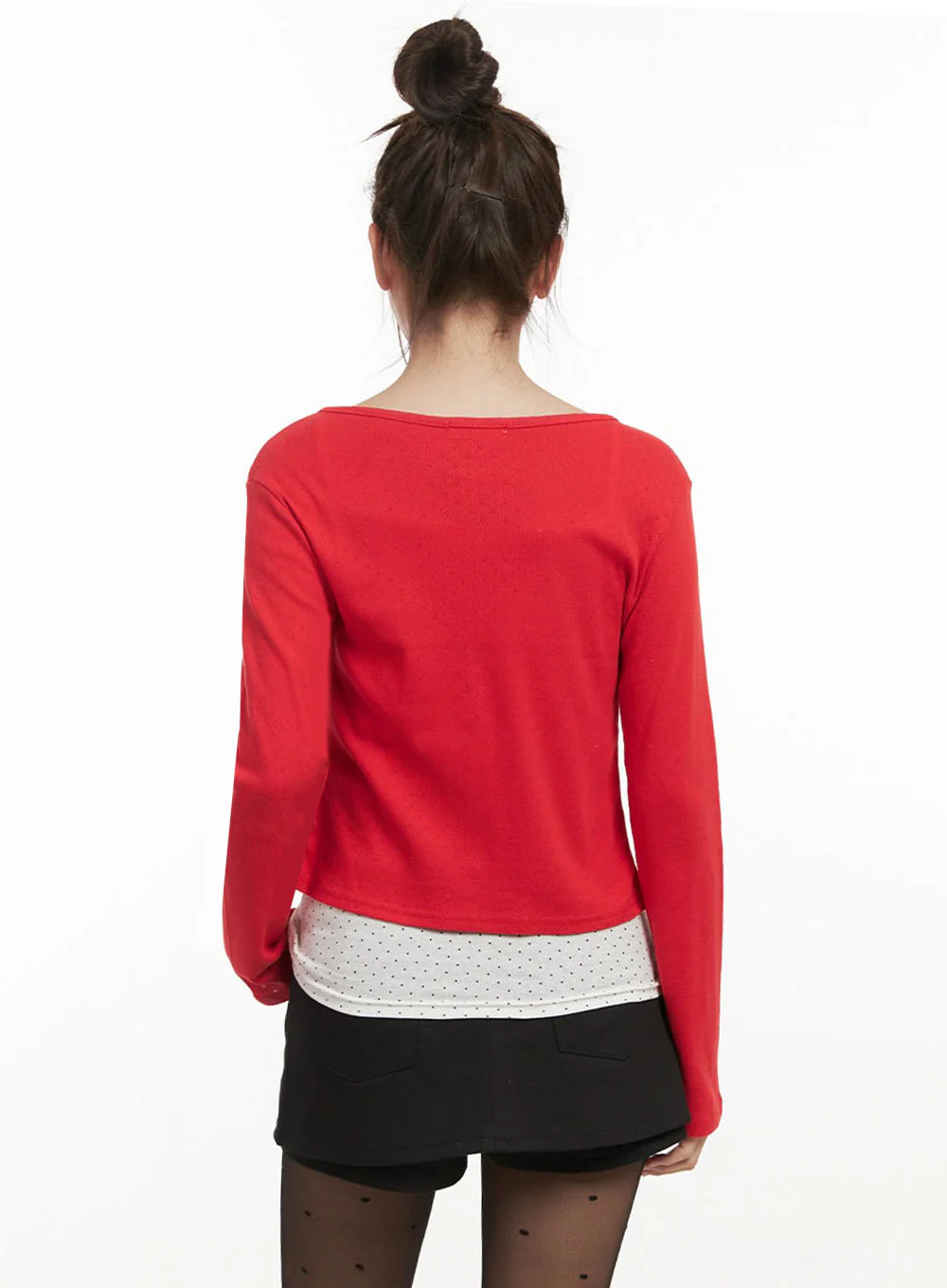 Boat-Neck Crop Cardigan IJ530 - Image 7