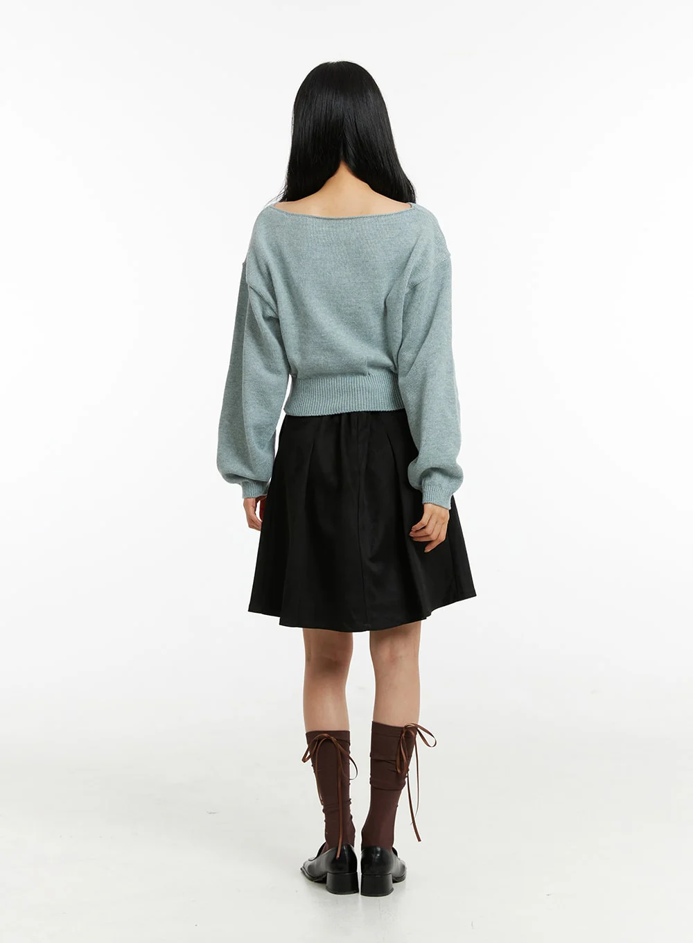 Boat Neck Knit Sweater ON320 - Image 4