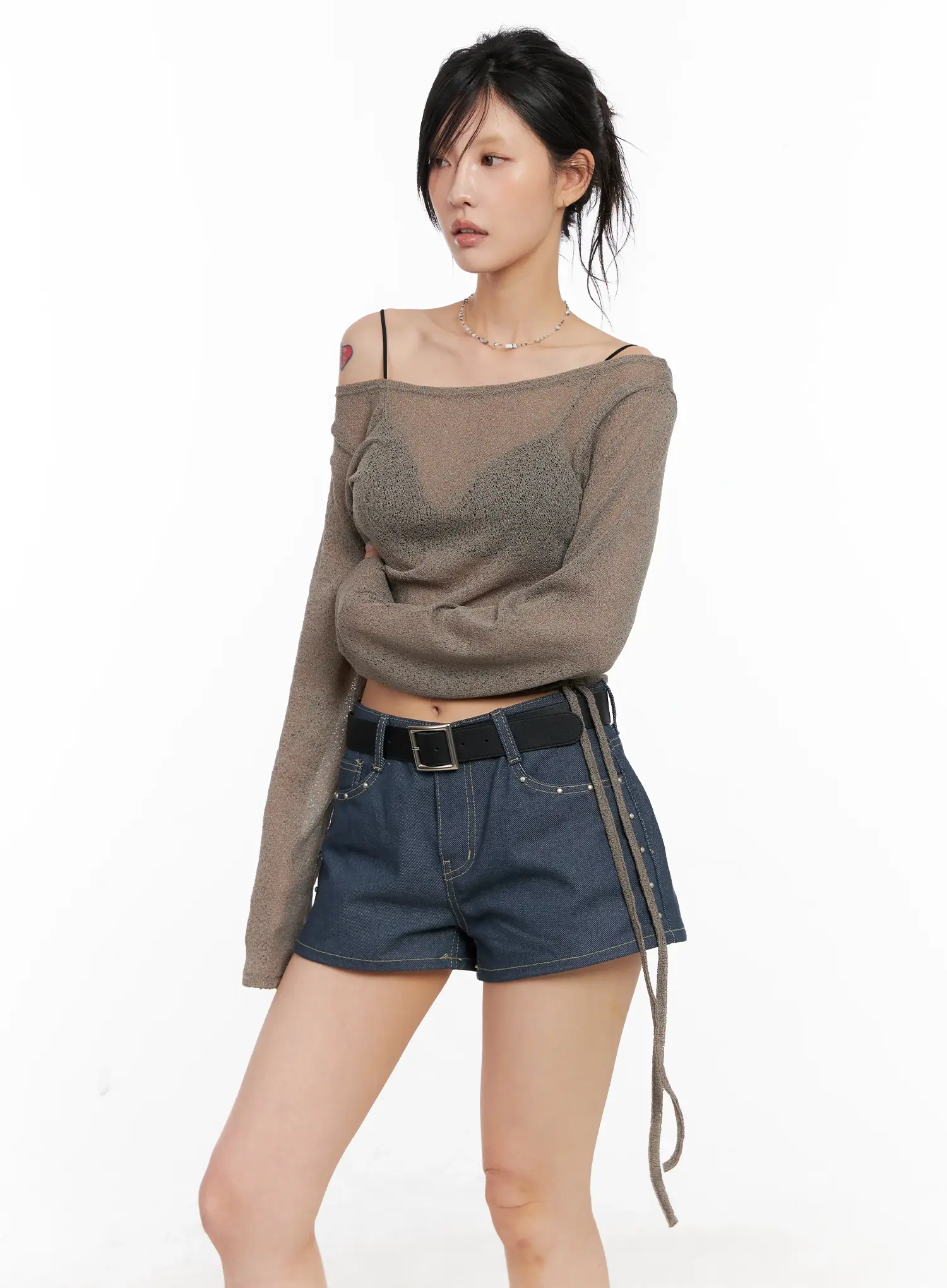 Boatneck Off-Shoulder Long Sleeve CL525 - Image 10