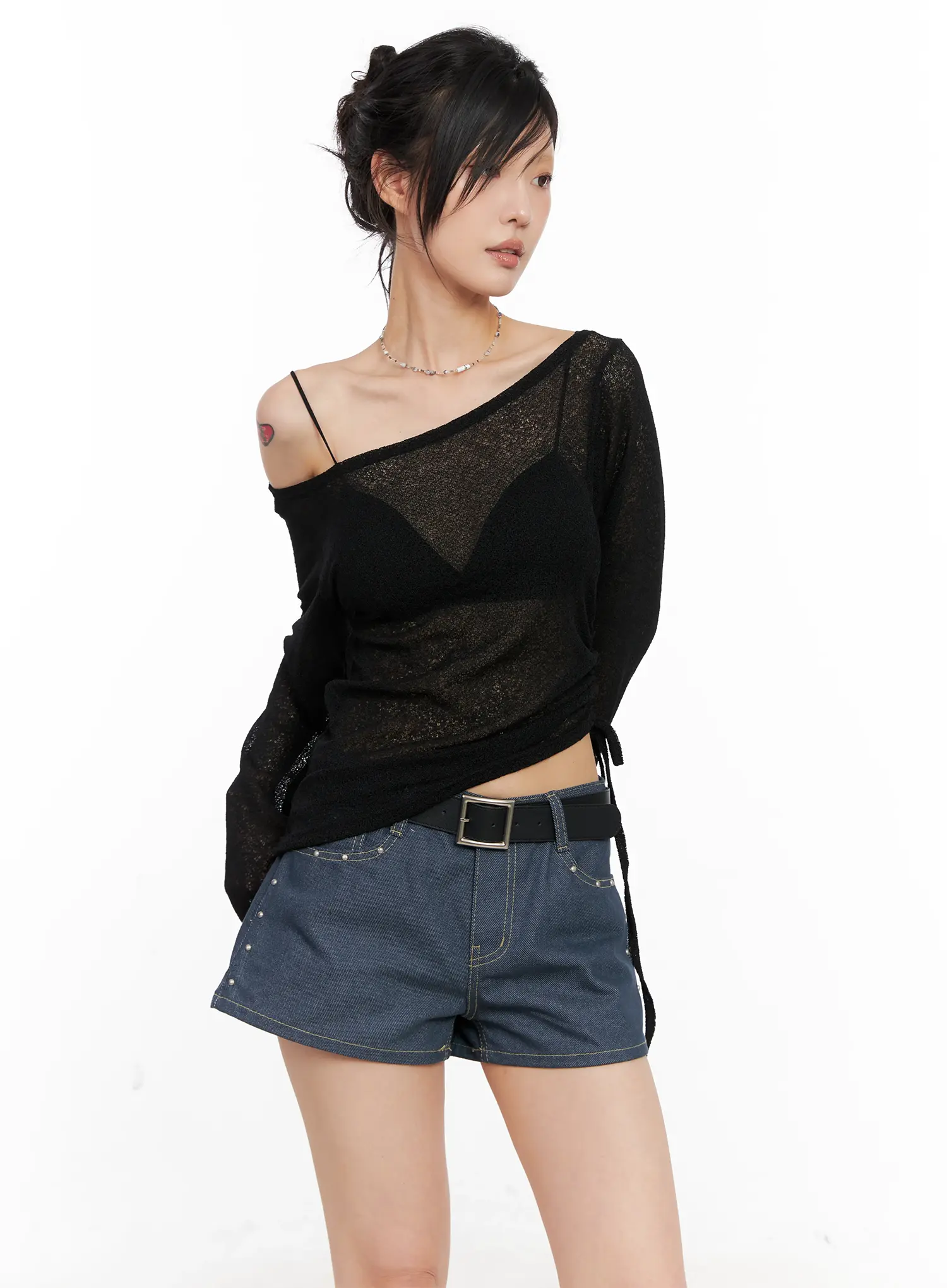 Boatneck Off-Shoulder Long Sleeve CL525 - Image 12