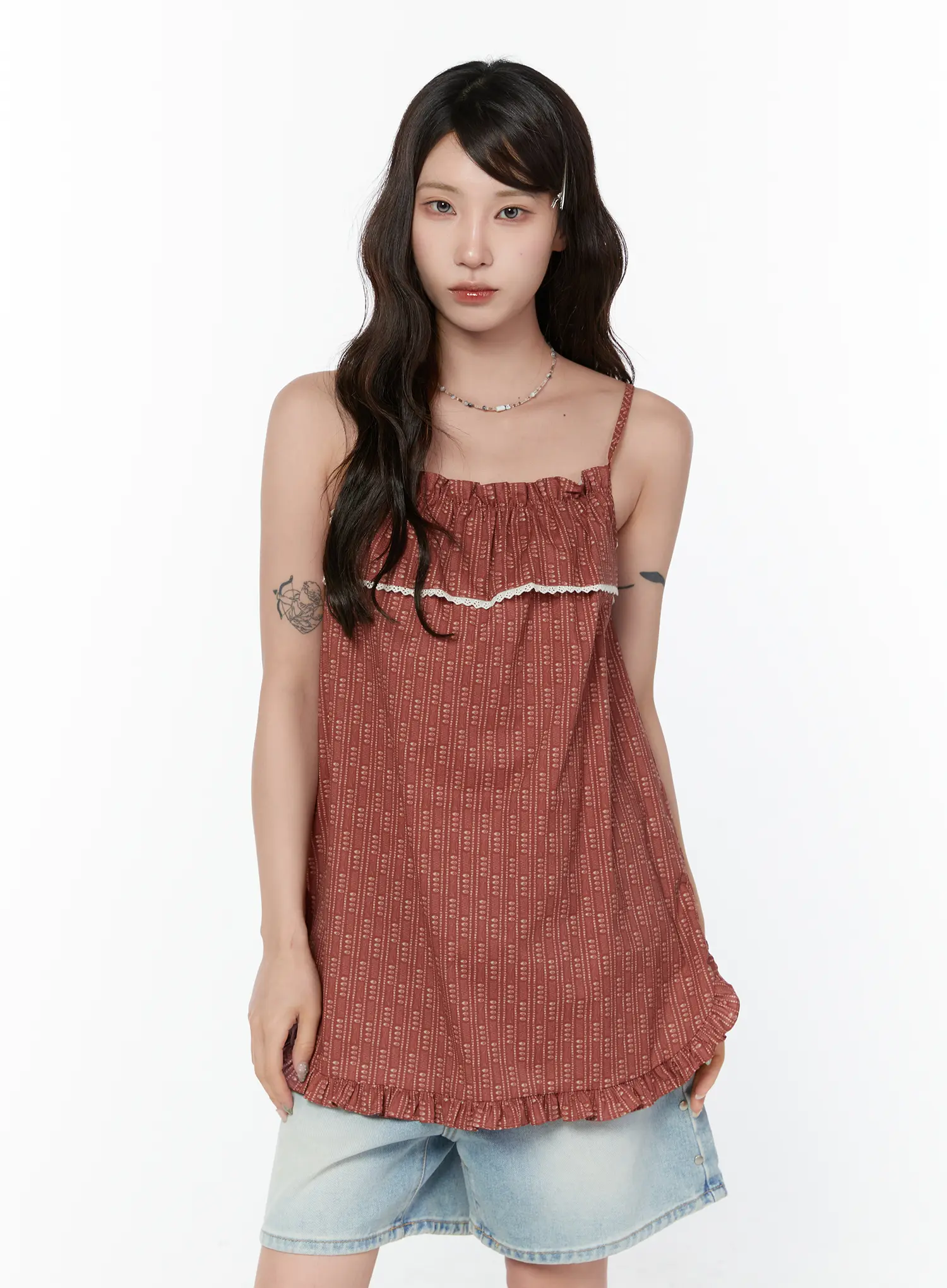 Bohemian Ruffle Sleeveless Top CY515 - Image 2