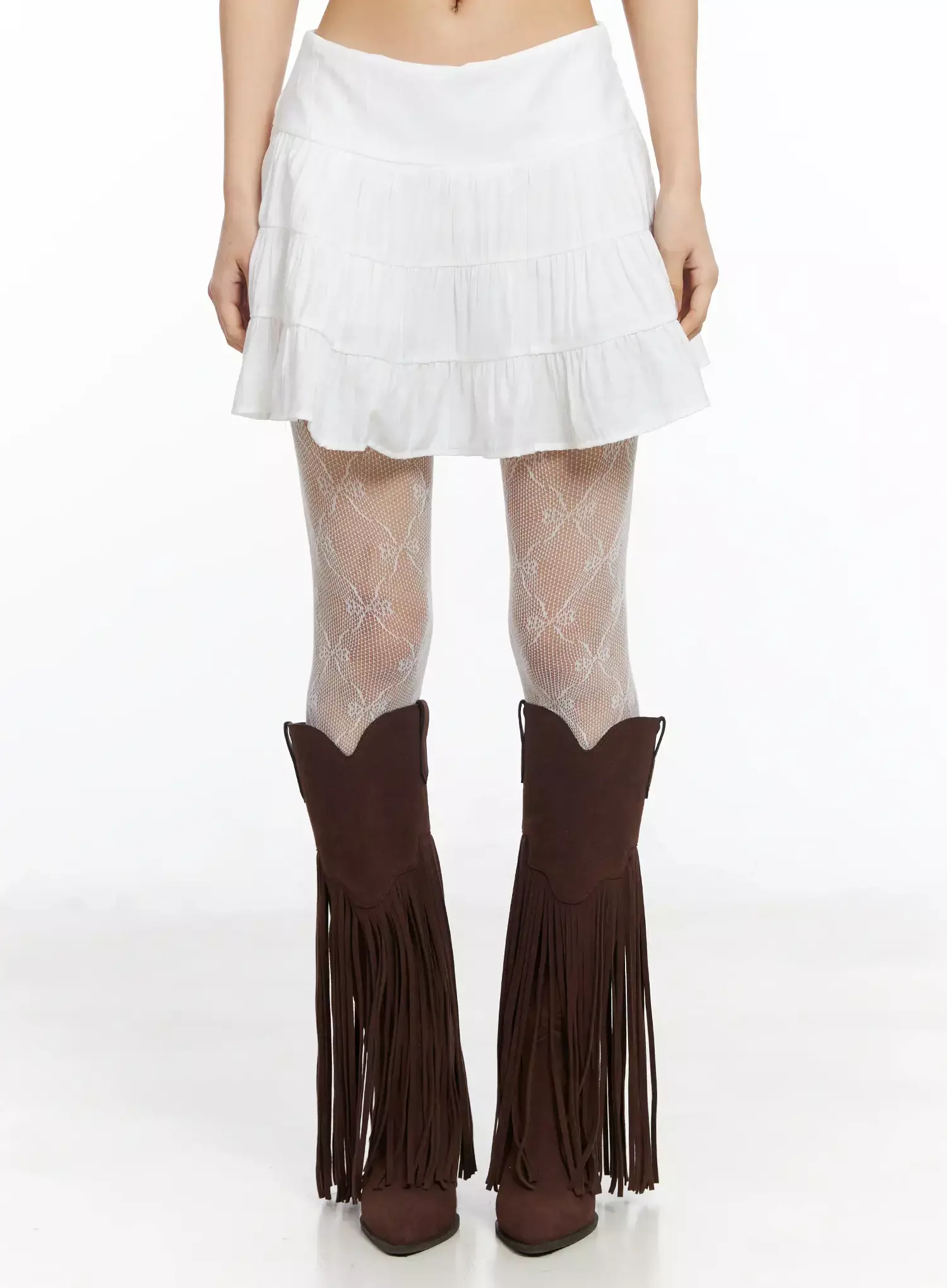 Boho Chic Ruffle Layered Skirt IM530 - Image 5