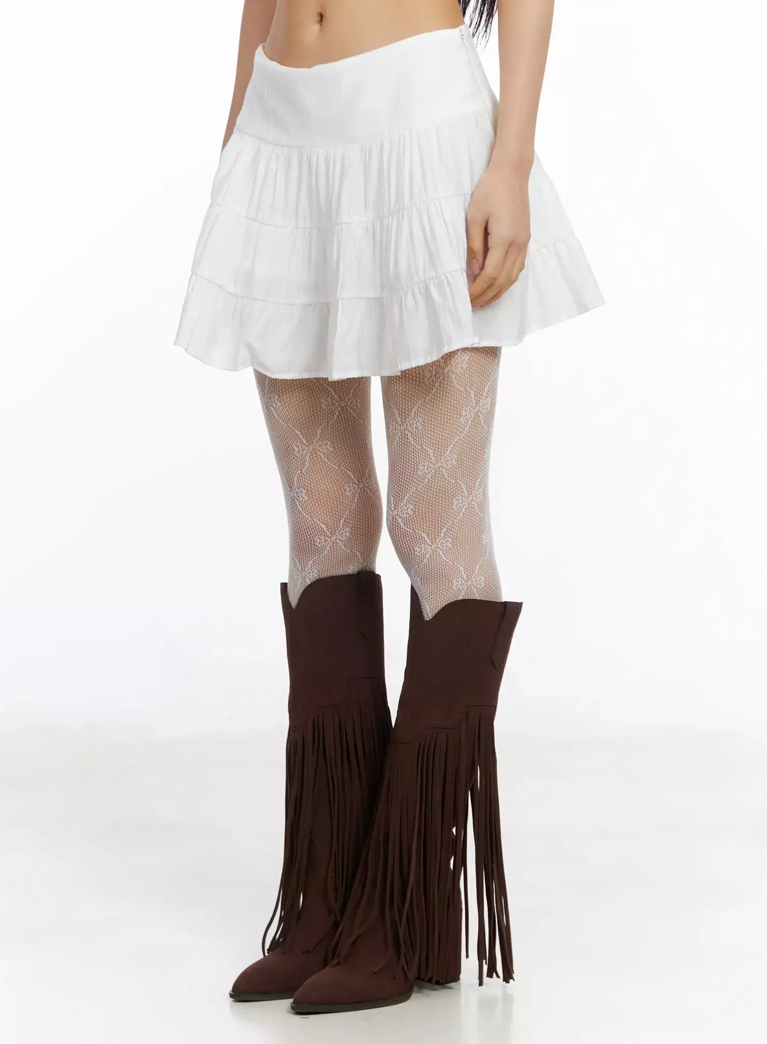 Boho Chic Ruffle Layered Skirt IM530 - Image 6