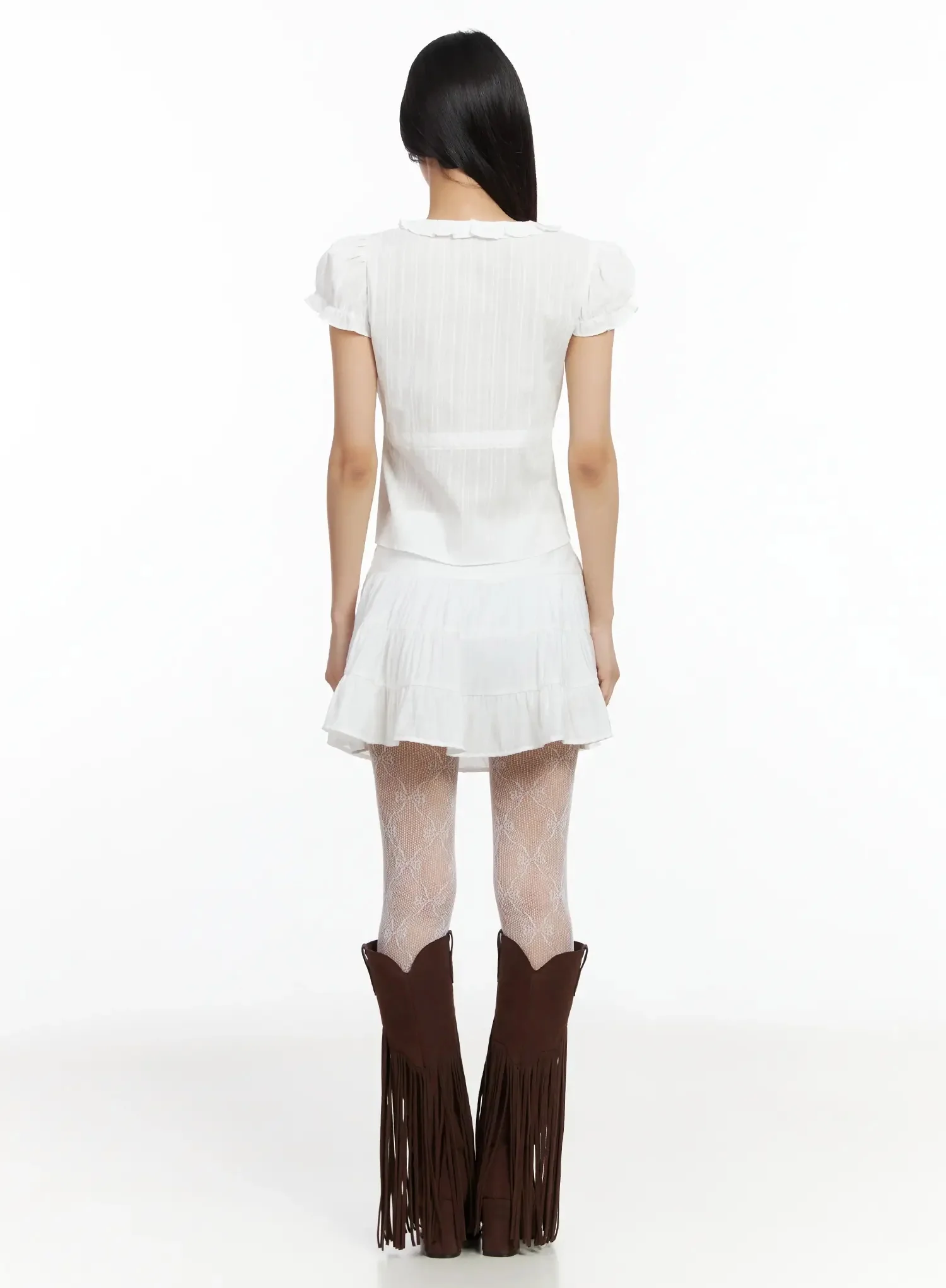 Boho Chic Ruffle Layered Skirt IM530 - Image 9
