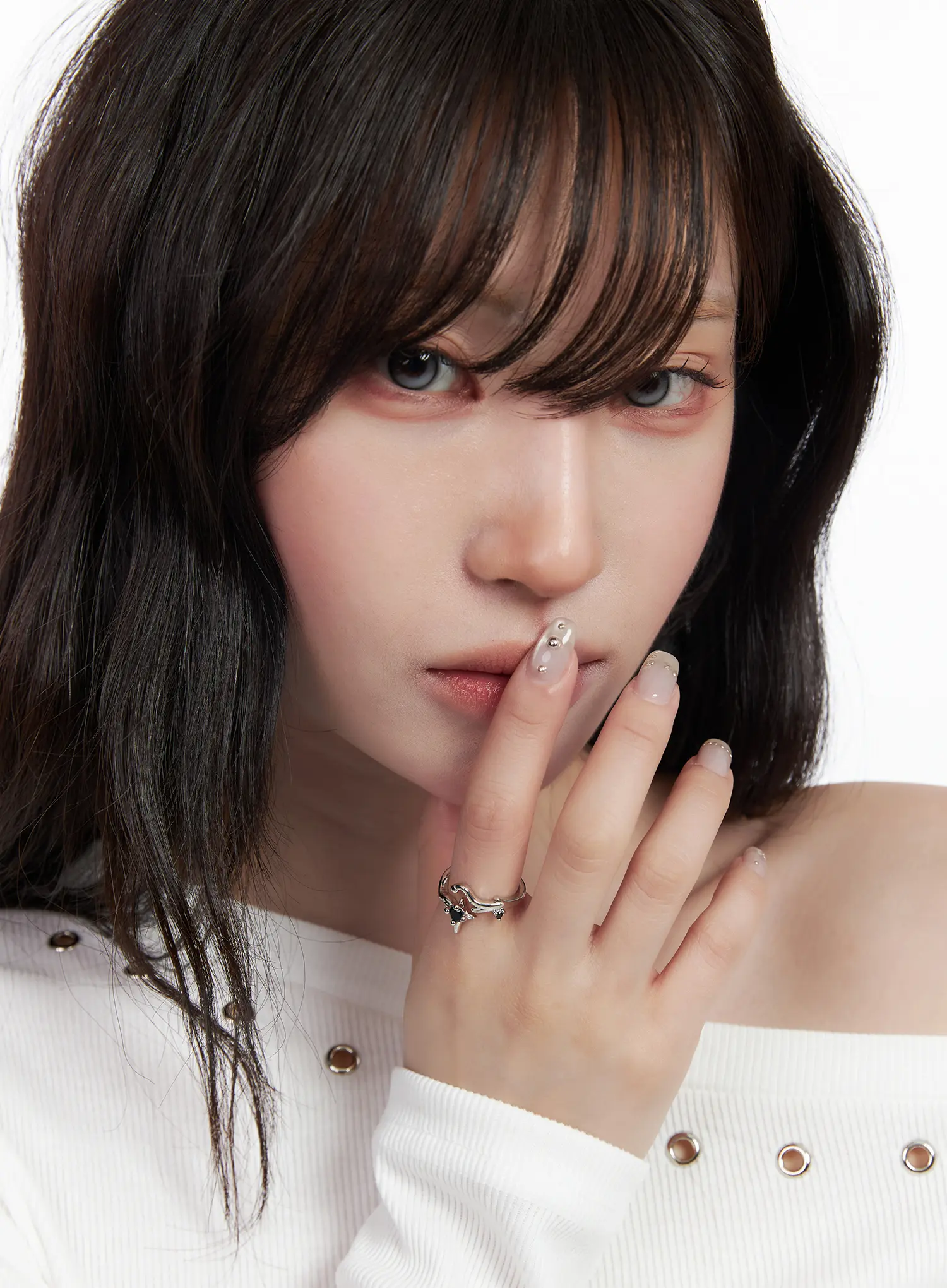 Bold Black Cubic Ring CF525 - Image 3