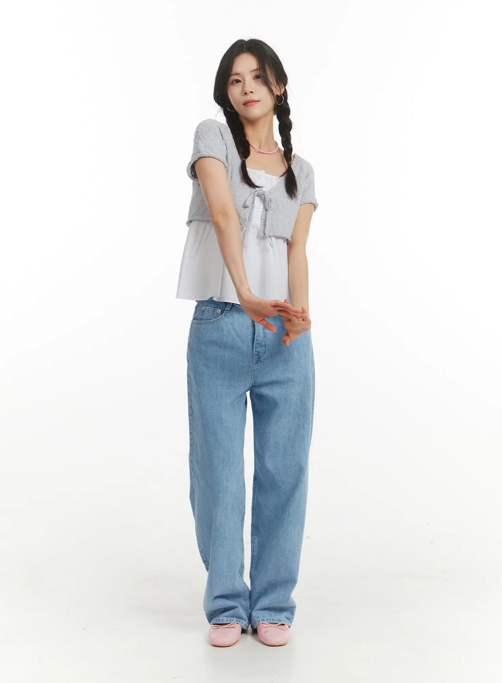 Bowknot Short Sleeve Cardigan OM406 - Image 2