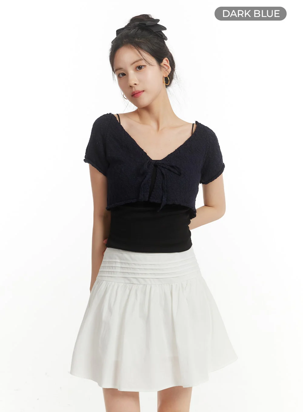 Bowknot Short Sleeve Cardigan OM406 - Image 9