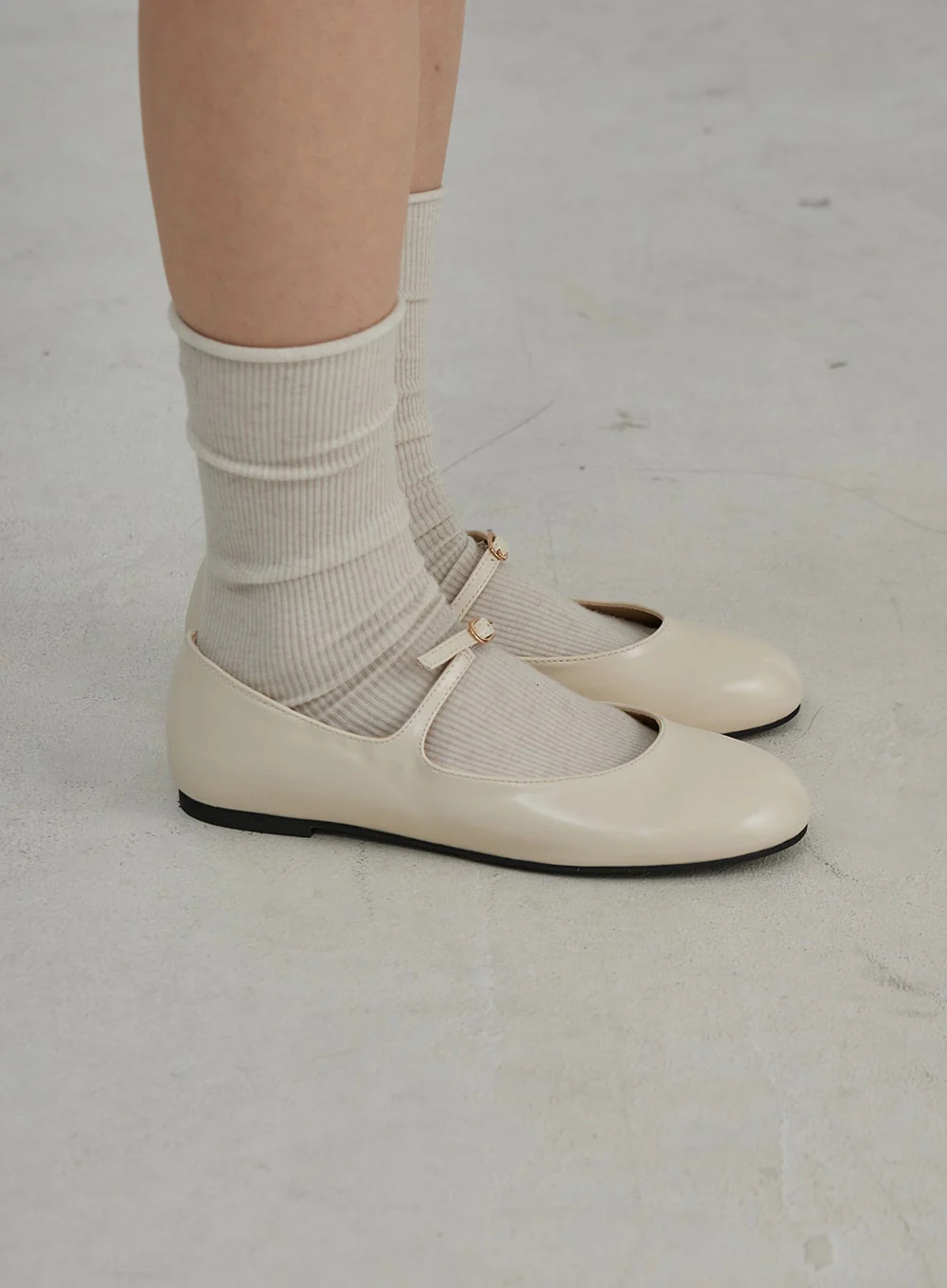 Buckle Round Mary Jane Flats OJ305 - Image 3