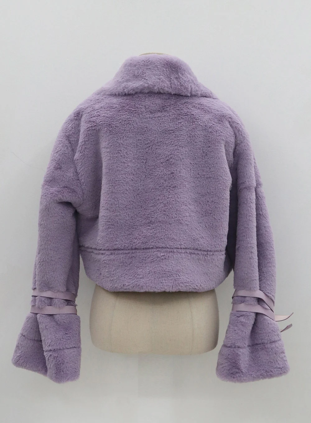 Buckle Soft Fur Crop Shearling Jacket BN04 - Image 20