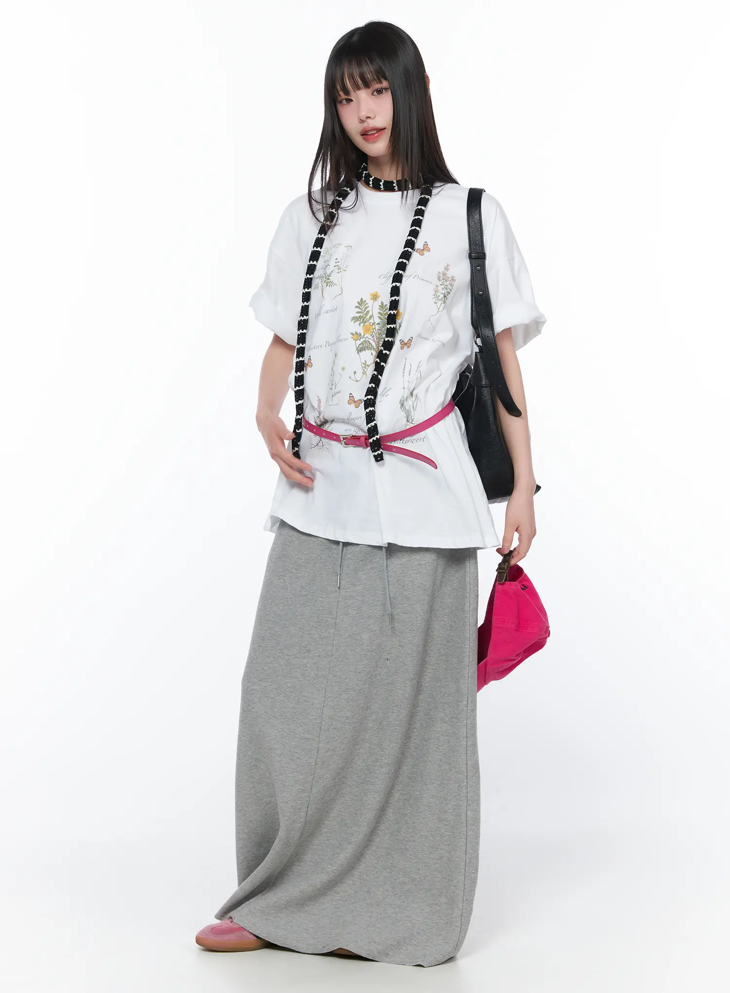 Button Foldover Maxi Skirt CA528 - Image 2