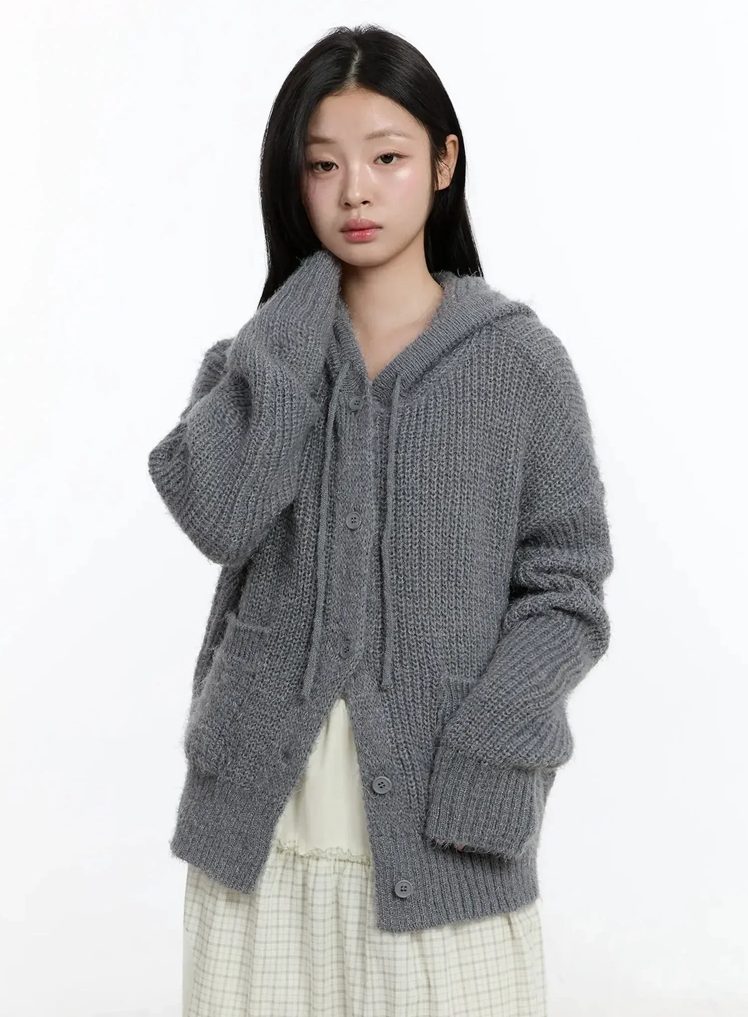 Button-Up Knit Cardigan IM519 - Image 3