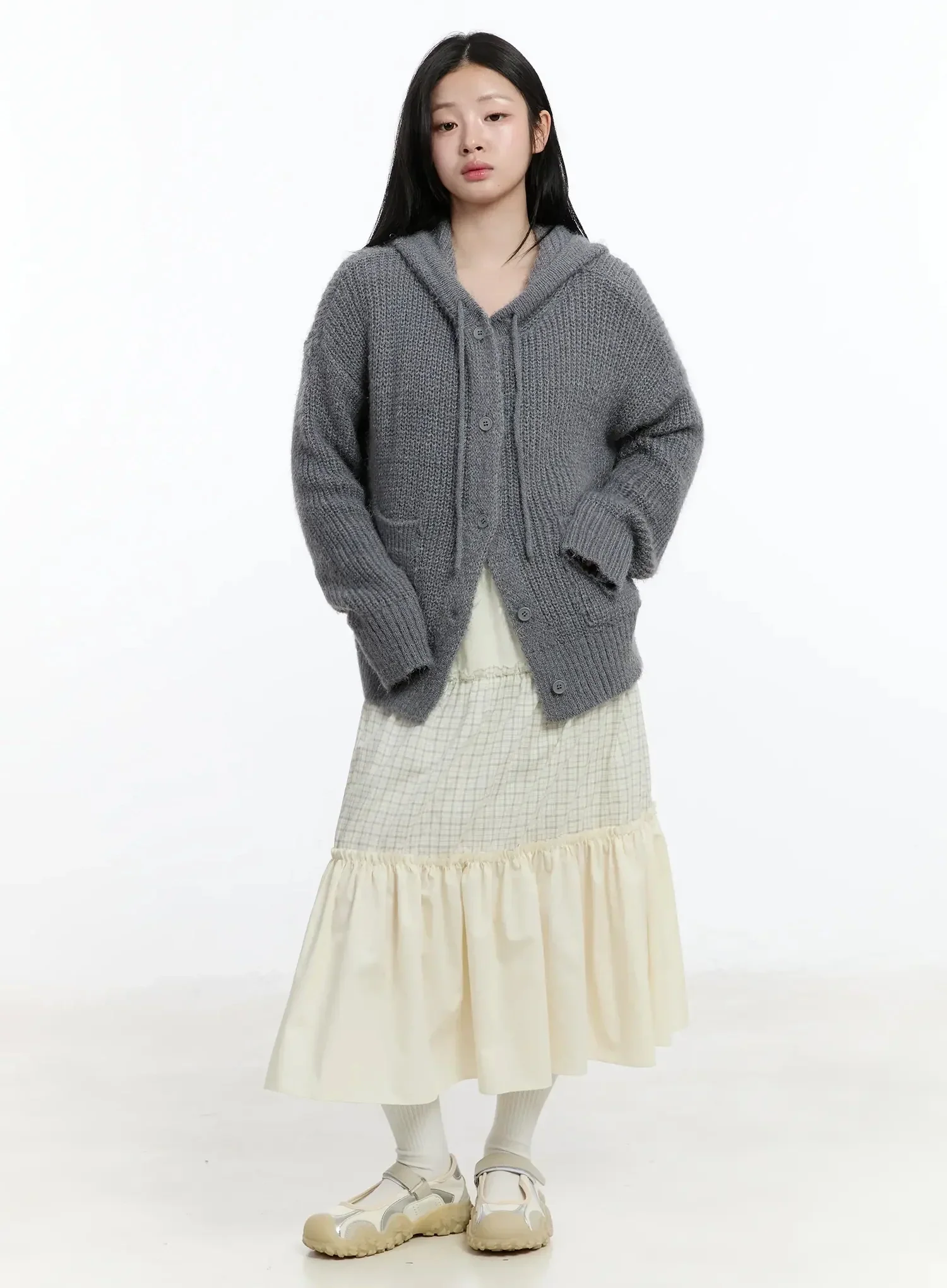 Button-Up Knit Cardigan IM519 - Image 5