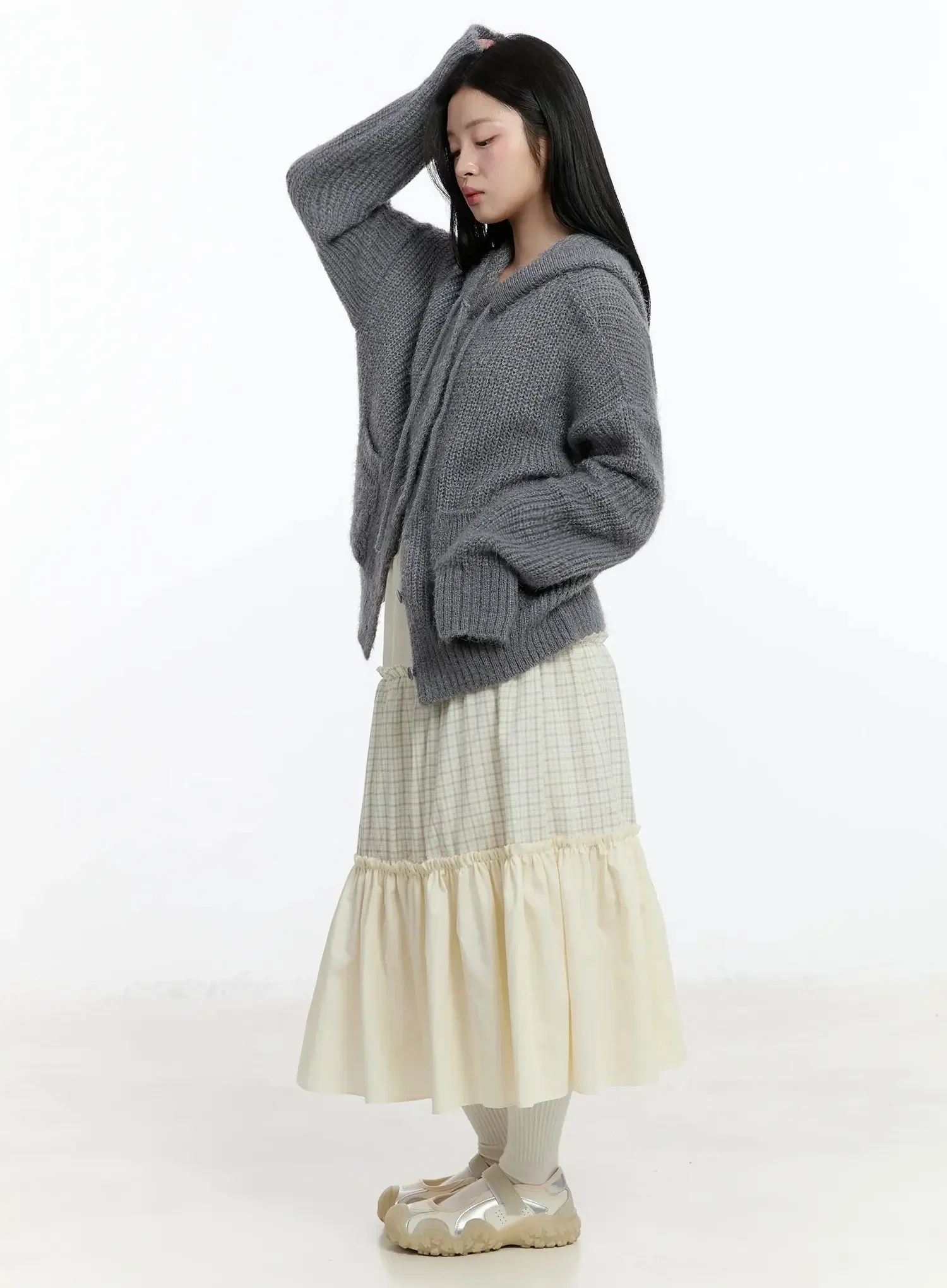 Button-Up Knit Cardigan IM519 - Image 9