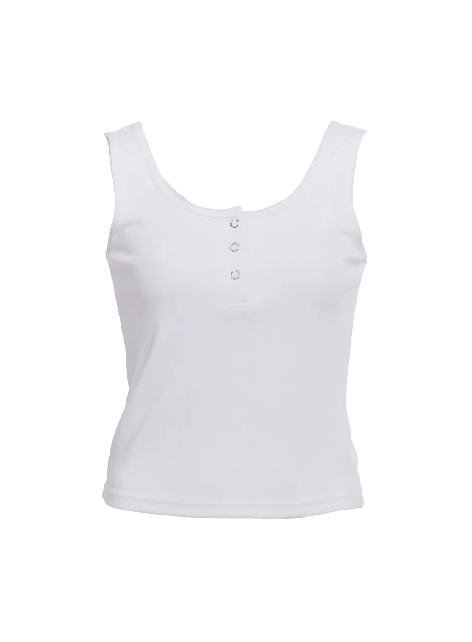Buttoned Sleeveless Top IC503 - Image 4