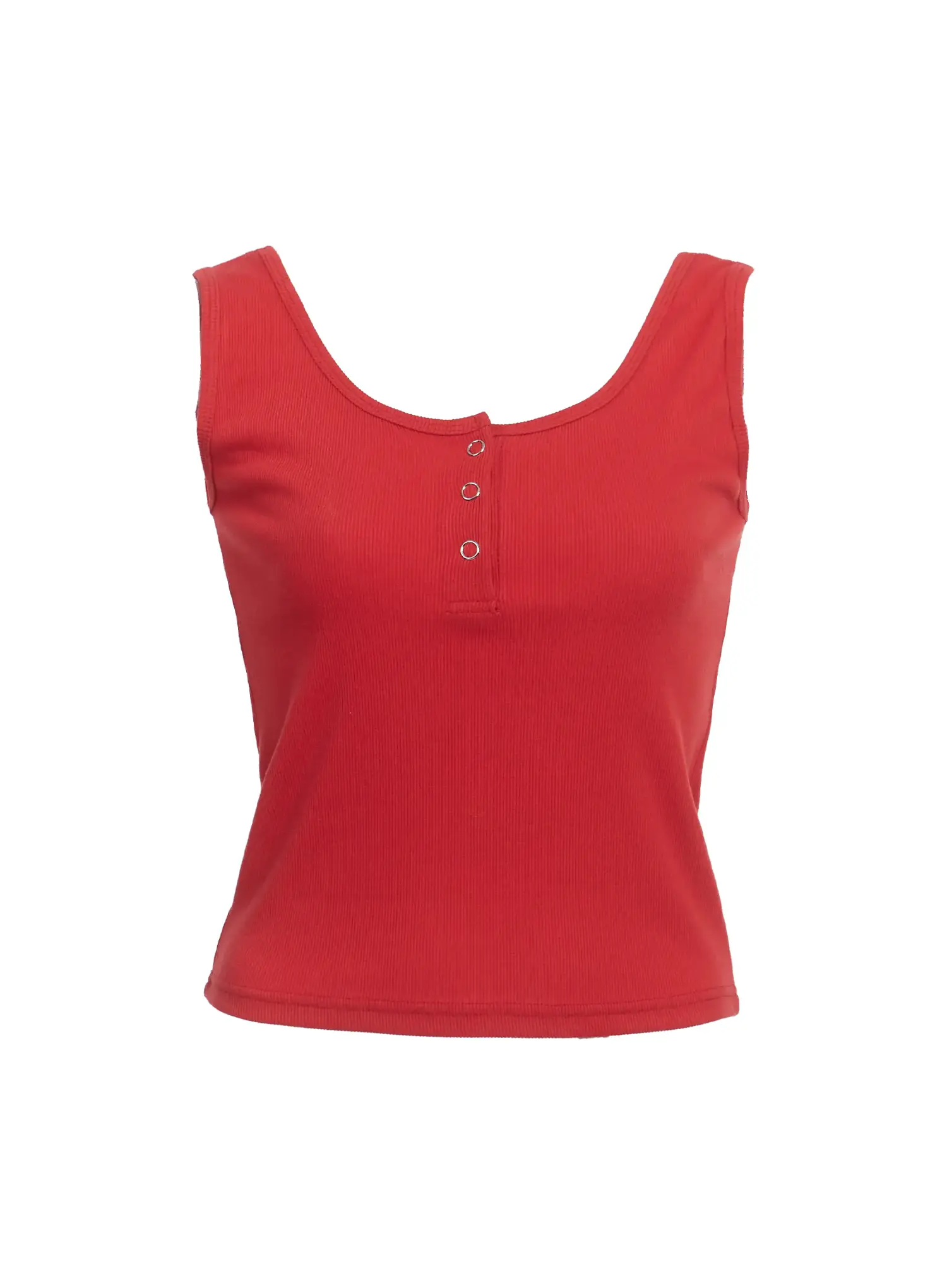 Buttoned Sleeveless Top IC503 - Image 5