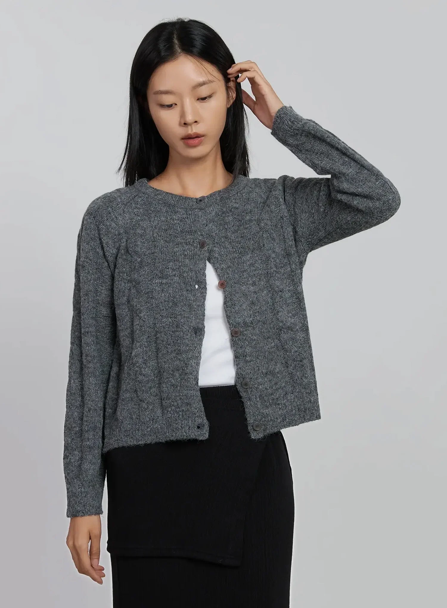 Cable Knit Cardigan ID516 - Image 10