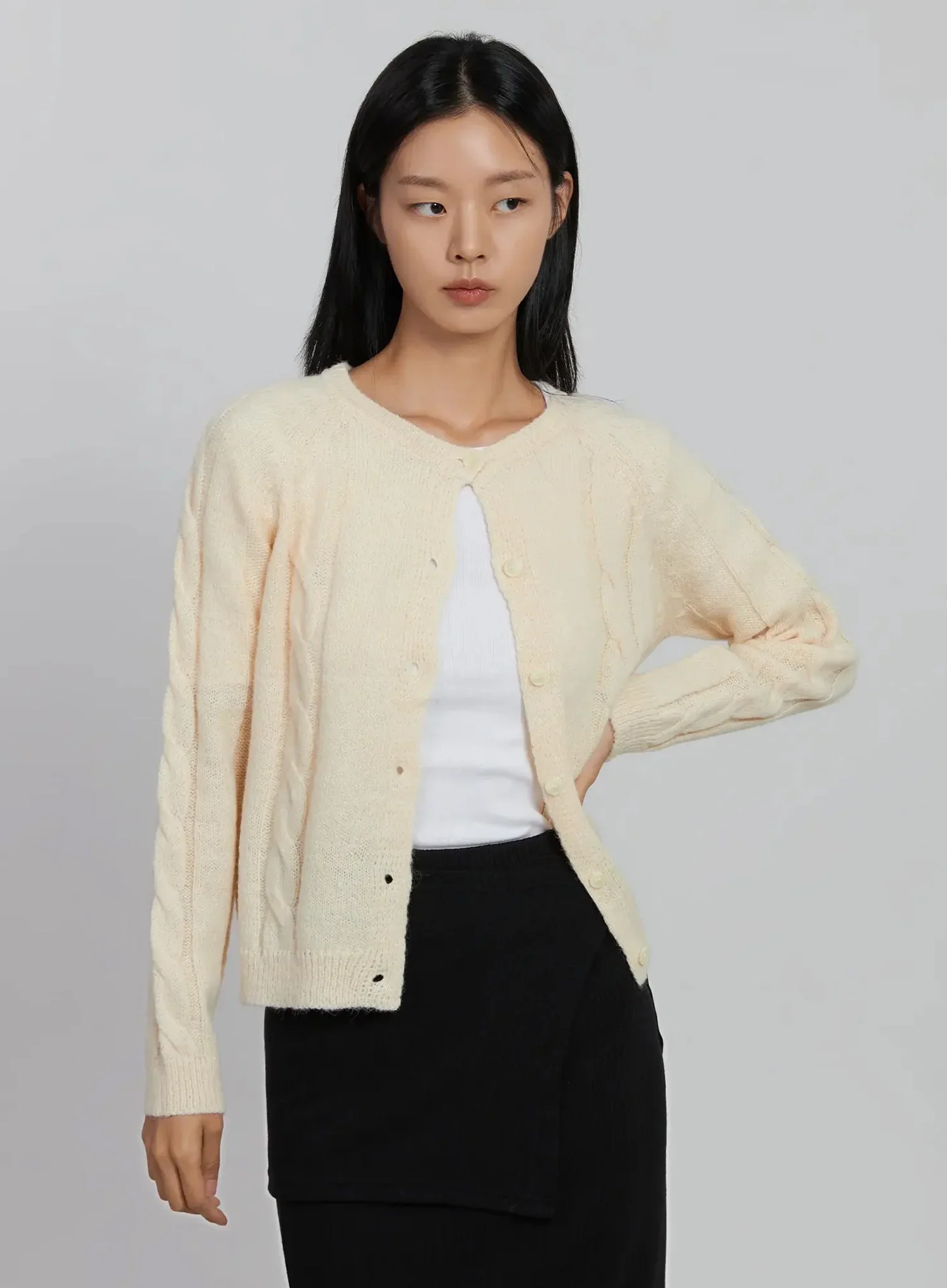Cable Knit Cardigan ID516 - Image 14