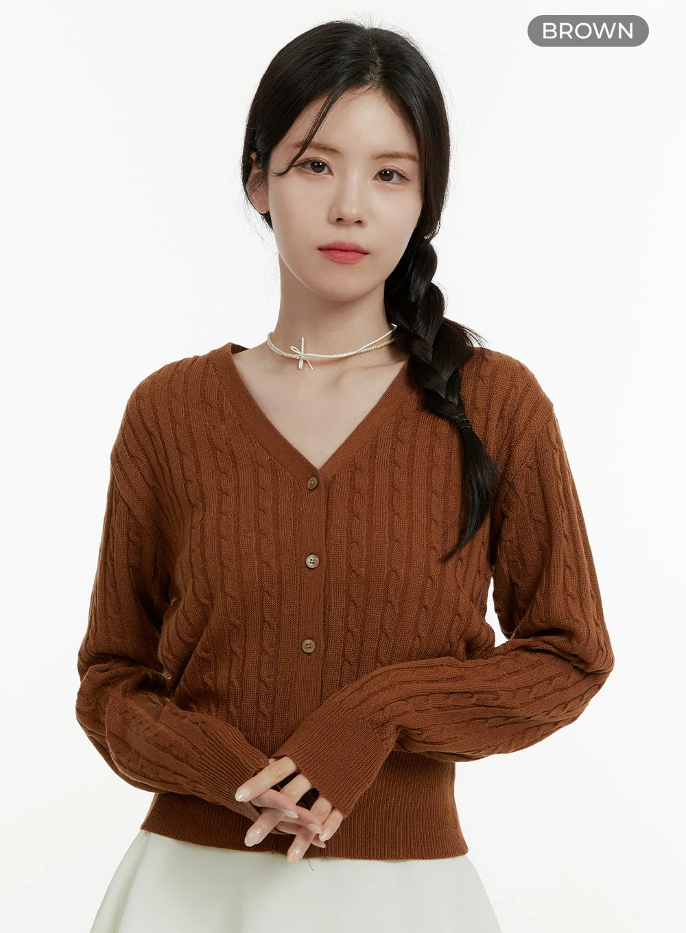 Cable Knit Cardigan OA405 - Image 8