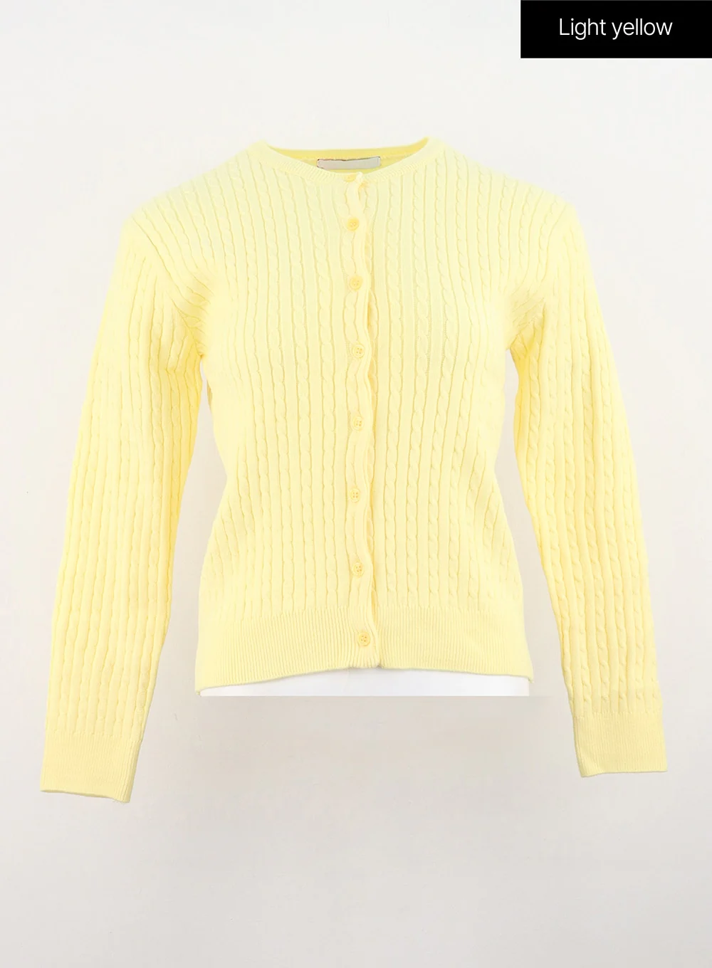 Cable Knit Round Neck Cardigan OS305 - Image 12