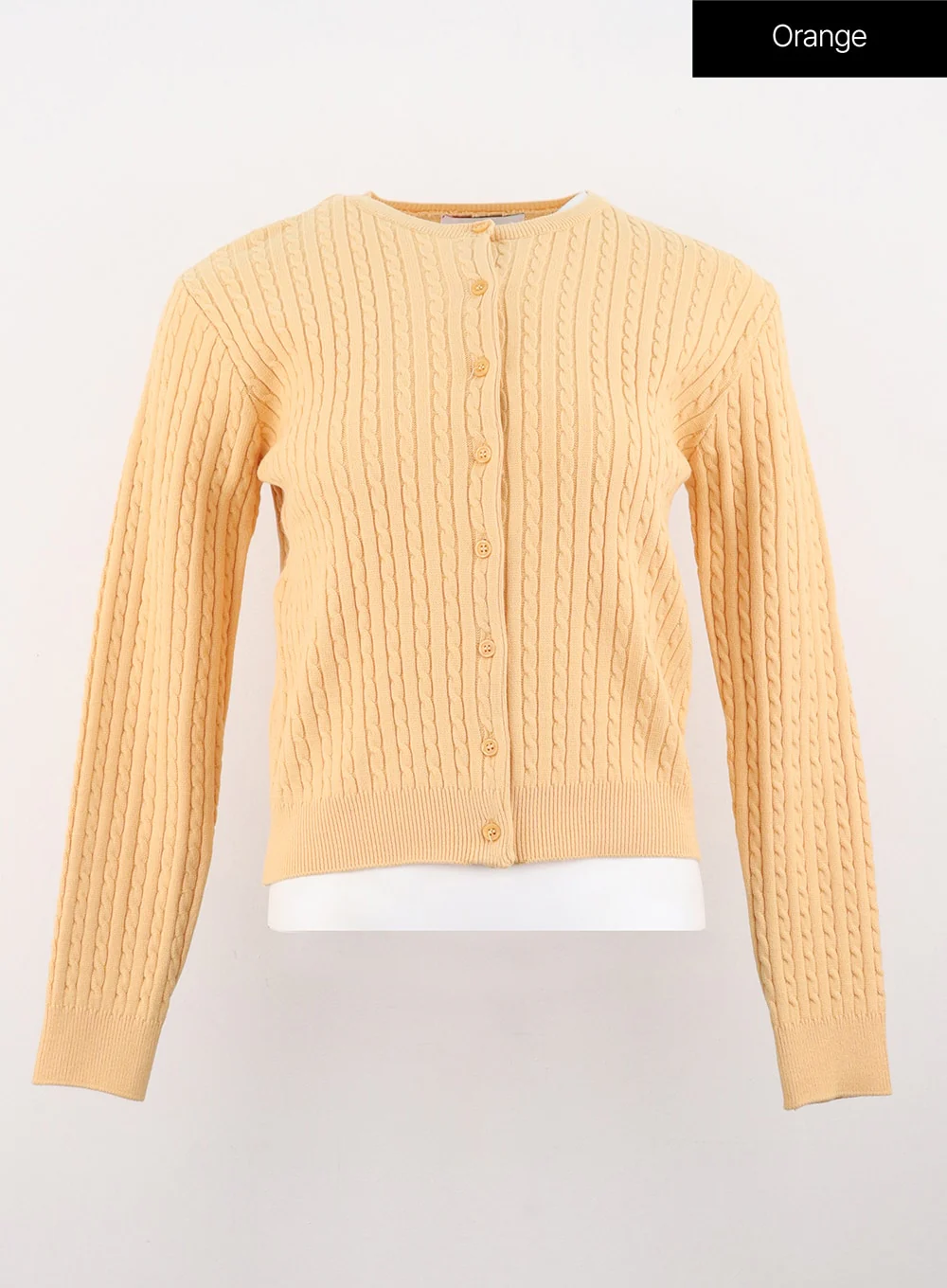 Cable Knit Round Neck Cardigan OS305 - Image 13