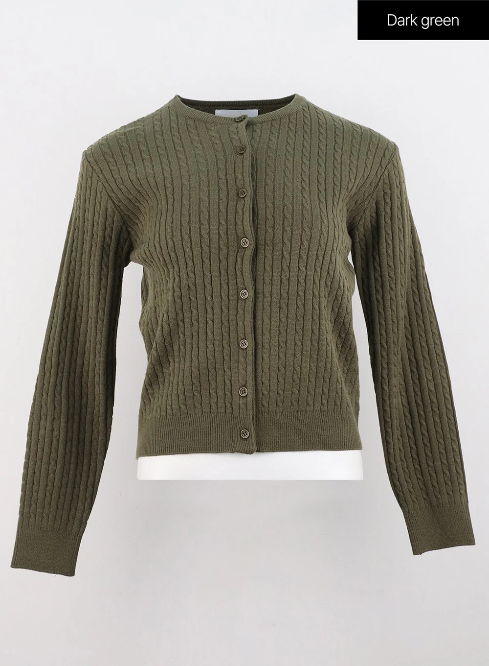 Cable Knit Round Neck Cardigan OS305 - Image 16