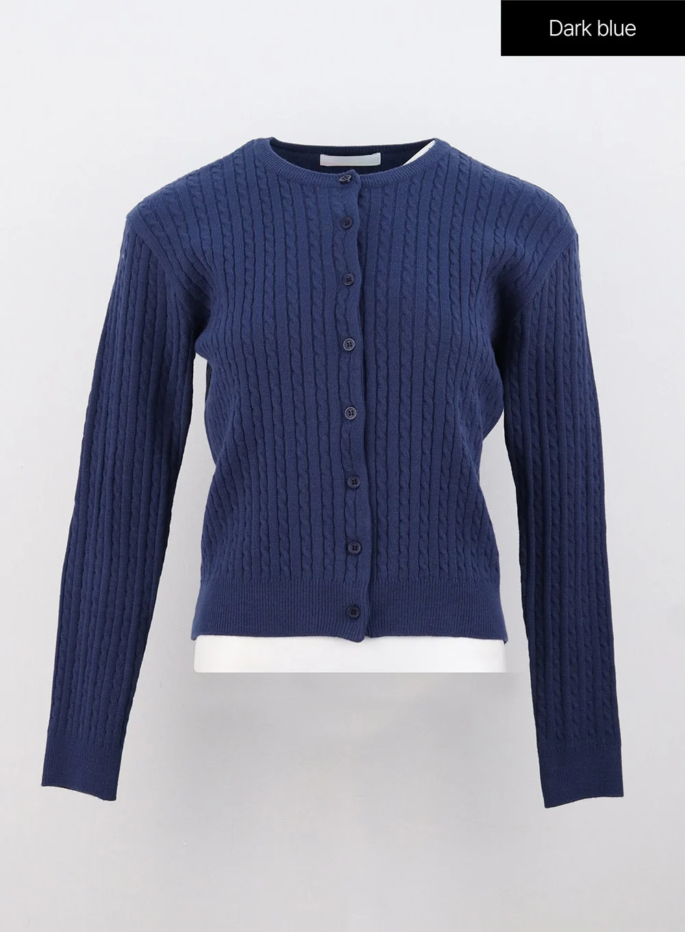 Cable Knit Round Neck Cardigan OS305 - Image 18