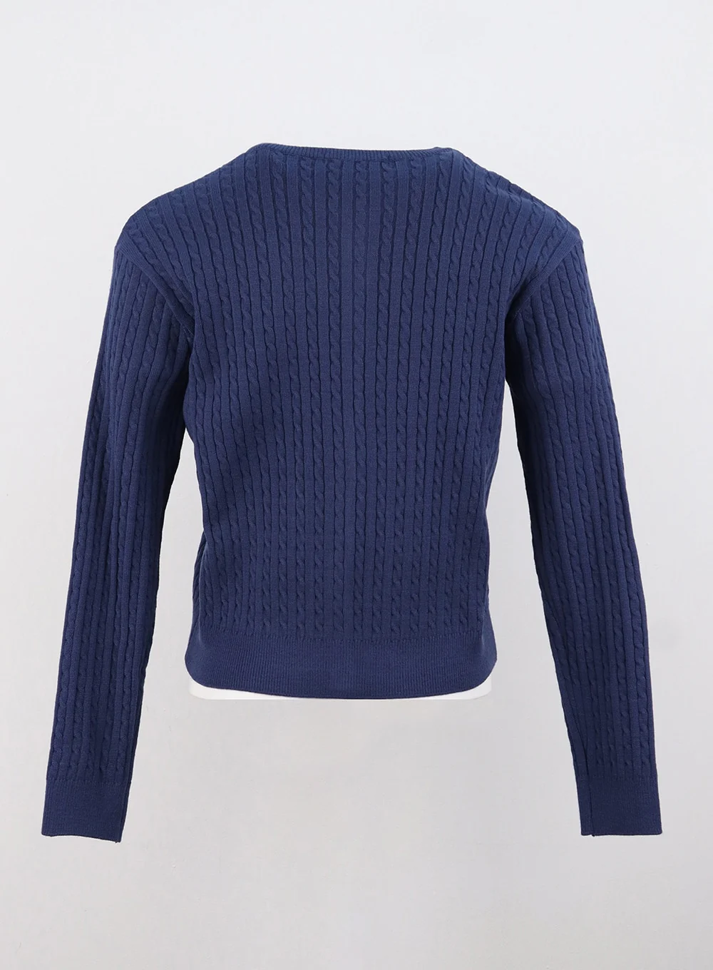 Cable Knit Round Neck Cardigan OS305 - Image 19