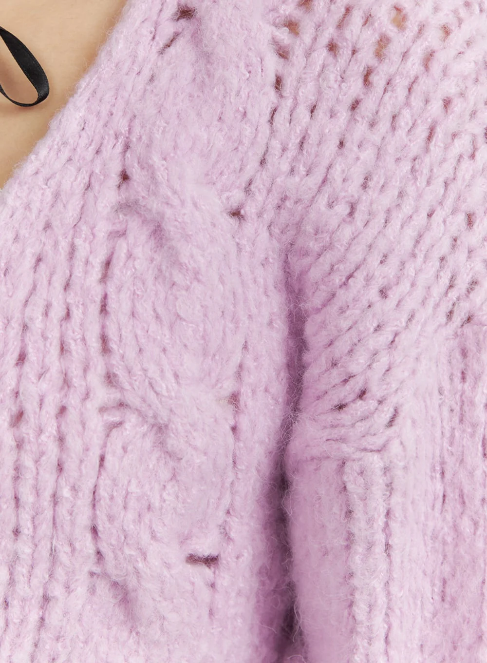 Cable Knit Solid Cardigan OF416 - Image 6