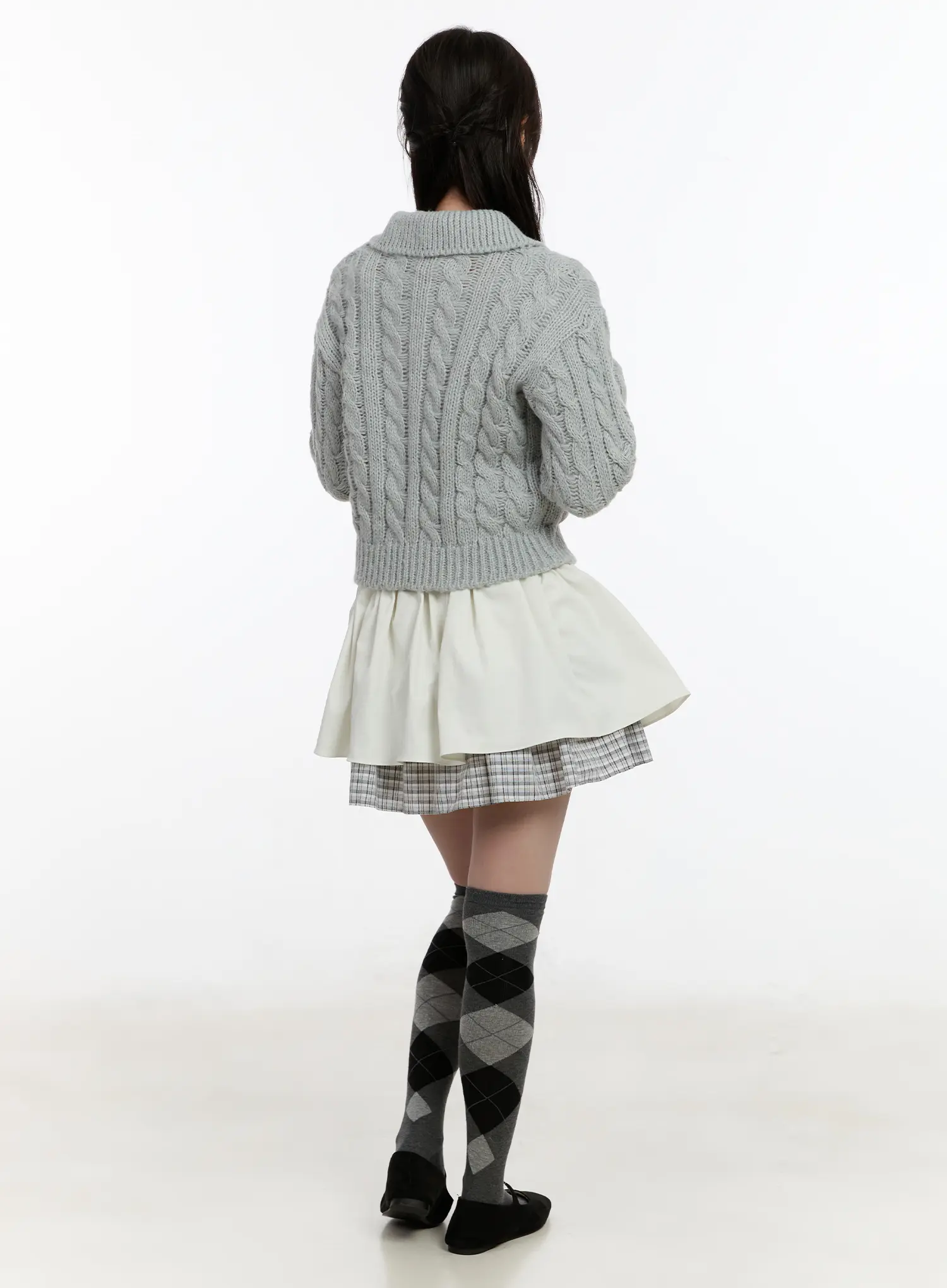 Cable Knit Zip-Up Jacket CM510 - Image 19