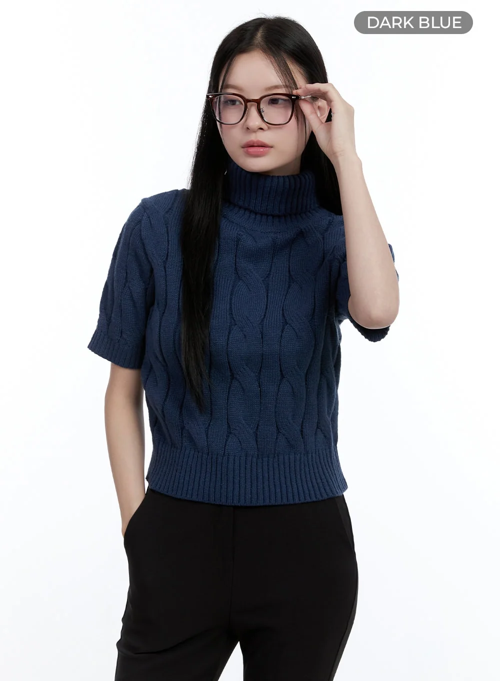 Cable Turtleneck Pullover OO429 - Image 7