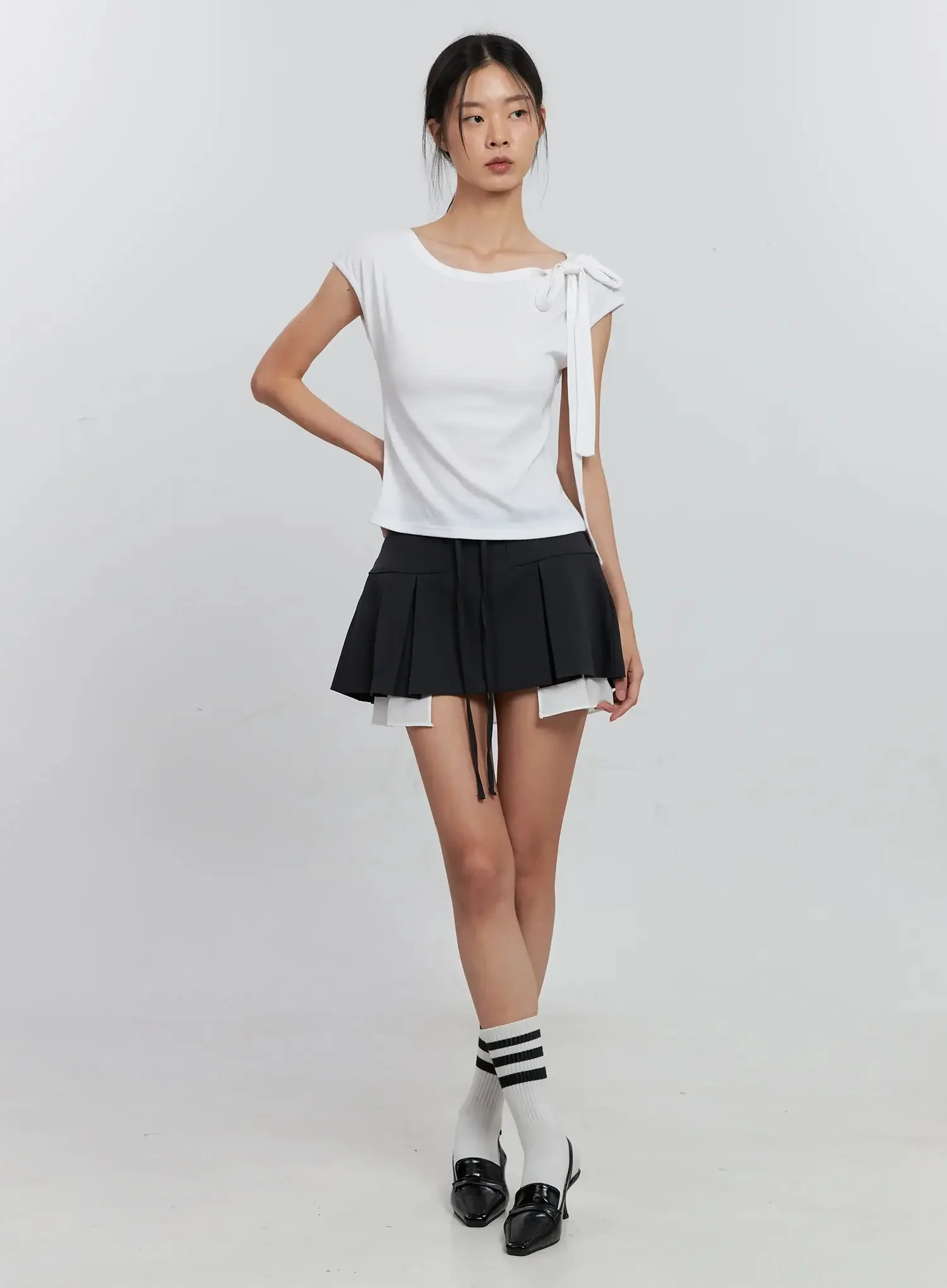 Cap Sleeve Bow Tie Top IS516 - Image 12