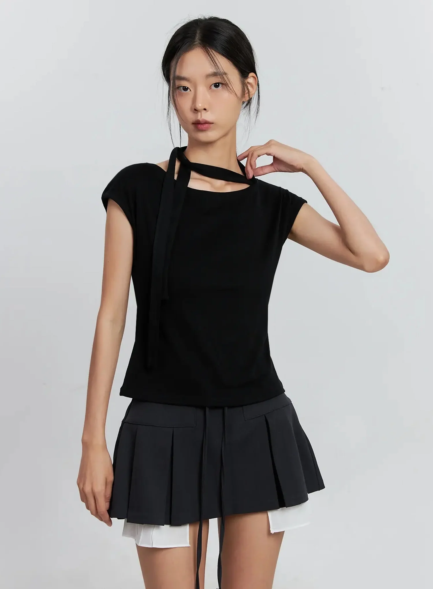 Cap Sleeve Bow Tie Top IS516 - Image 16