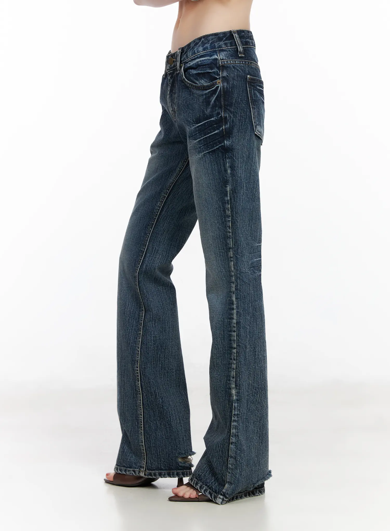 Carey Vintage Washed Bootcut Flared Jeans CM526 - Image 4