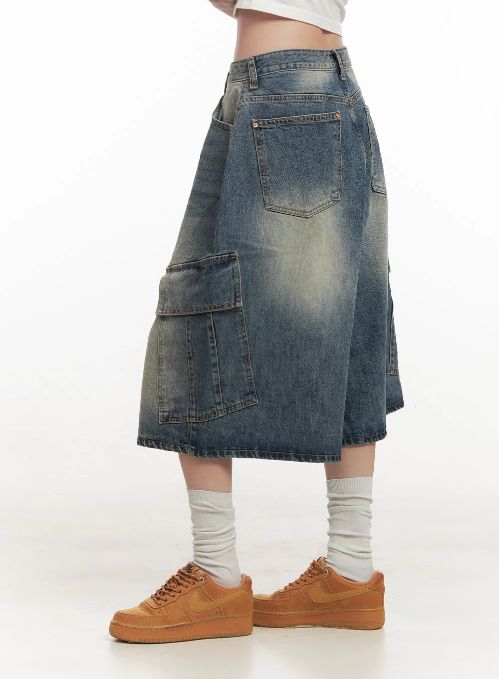 Cargo Bermuda Denim Shorts CF514 - Image 6