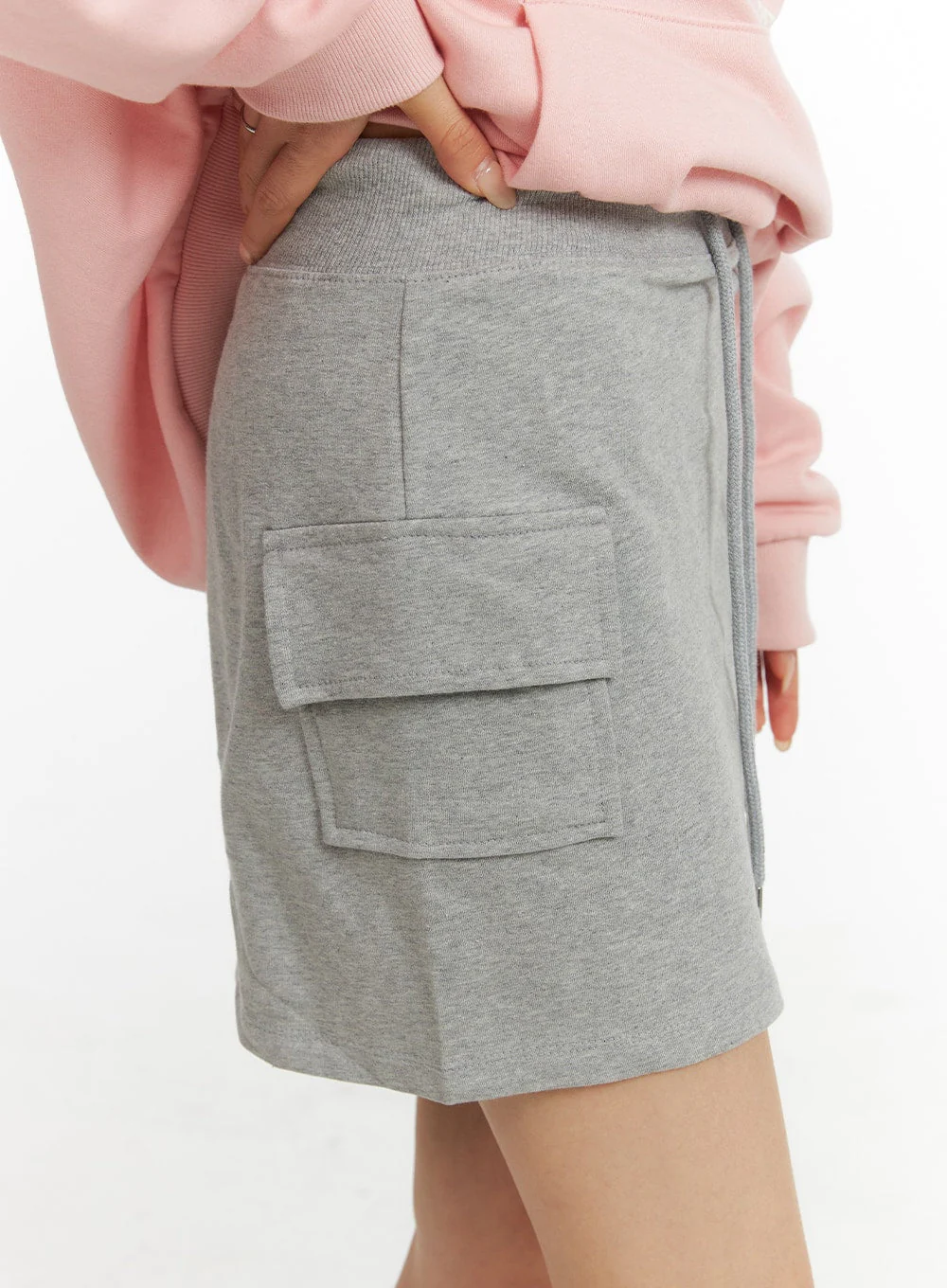 Cargo Sweat Mini Skirt CF415 - Image 2